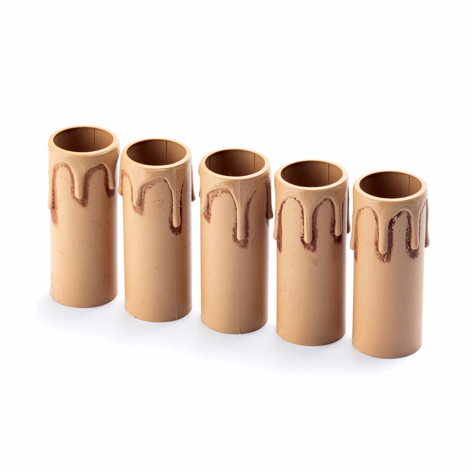 ORION LIGHTSTYLE 5 Casquillos de Plástico Antiguo para Lámpara de Araña, Marrón (85 mm)