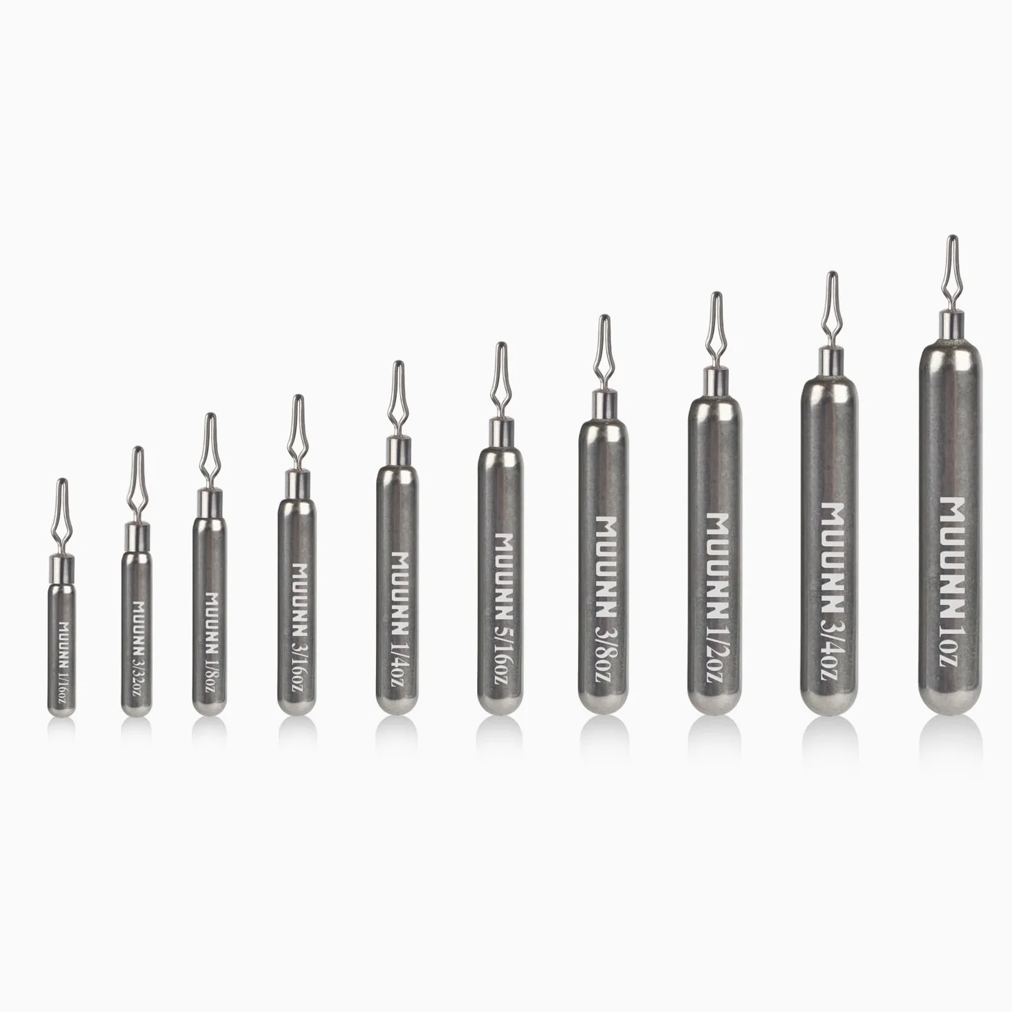 Paquete de 10 pesas de tungsteno flacas para tiro de gota, kit de plomos de pesca de tiro de gota de tungsteno para plataforma de tiro de gota, plomada de forma delgada (liso, 3/8 onzas)