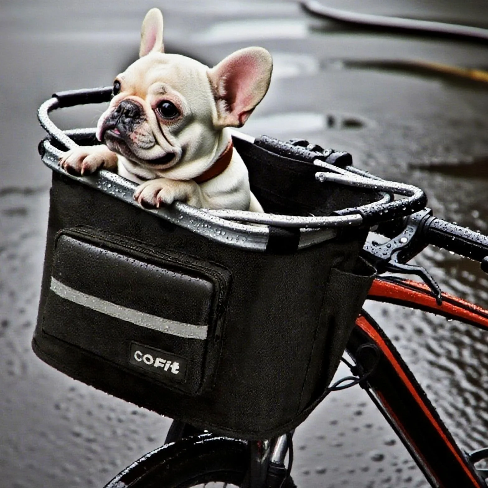 COFIT Canasta de Bicicleta Plegable, Canasta de Manillar de Bicicleta Multiusos Extraíble para Porta Mascotas, Bolsa de Compras, Bolsa de Viaje, Camping al Aire Libre