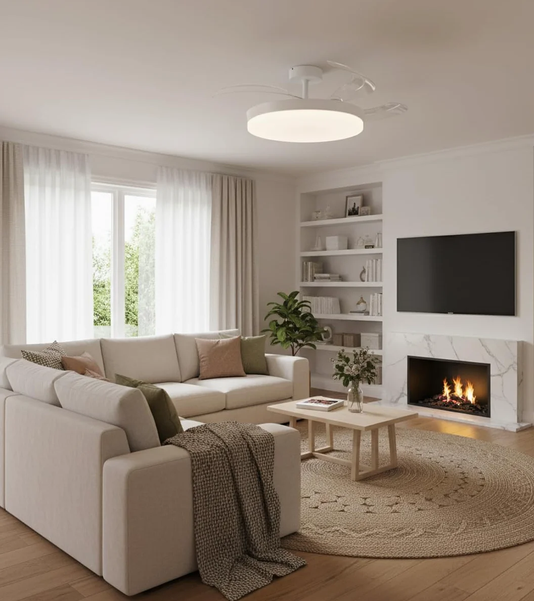 BEL AIR HOME Ventilador de Techo ARES Motor DC LED 36W Control Remoto 3 Aspas Plegables