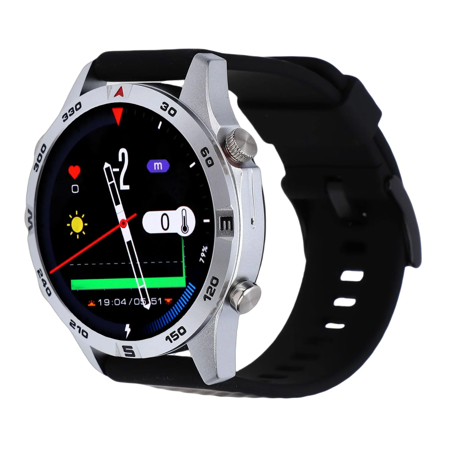 Drfeify Reloj de Buceo Inteligente, Aleación de Zinc y Silicona, Computadora de Buceo Resistente Al Agua de 100 M con Sensor de Profundidad y Barómetro para Actividades Submarinas