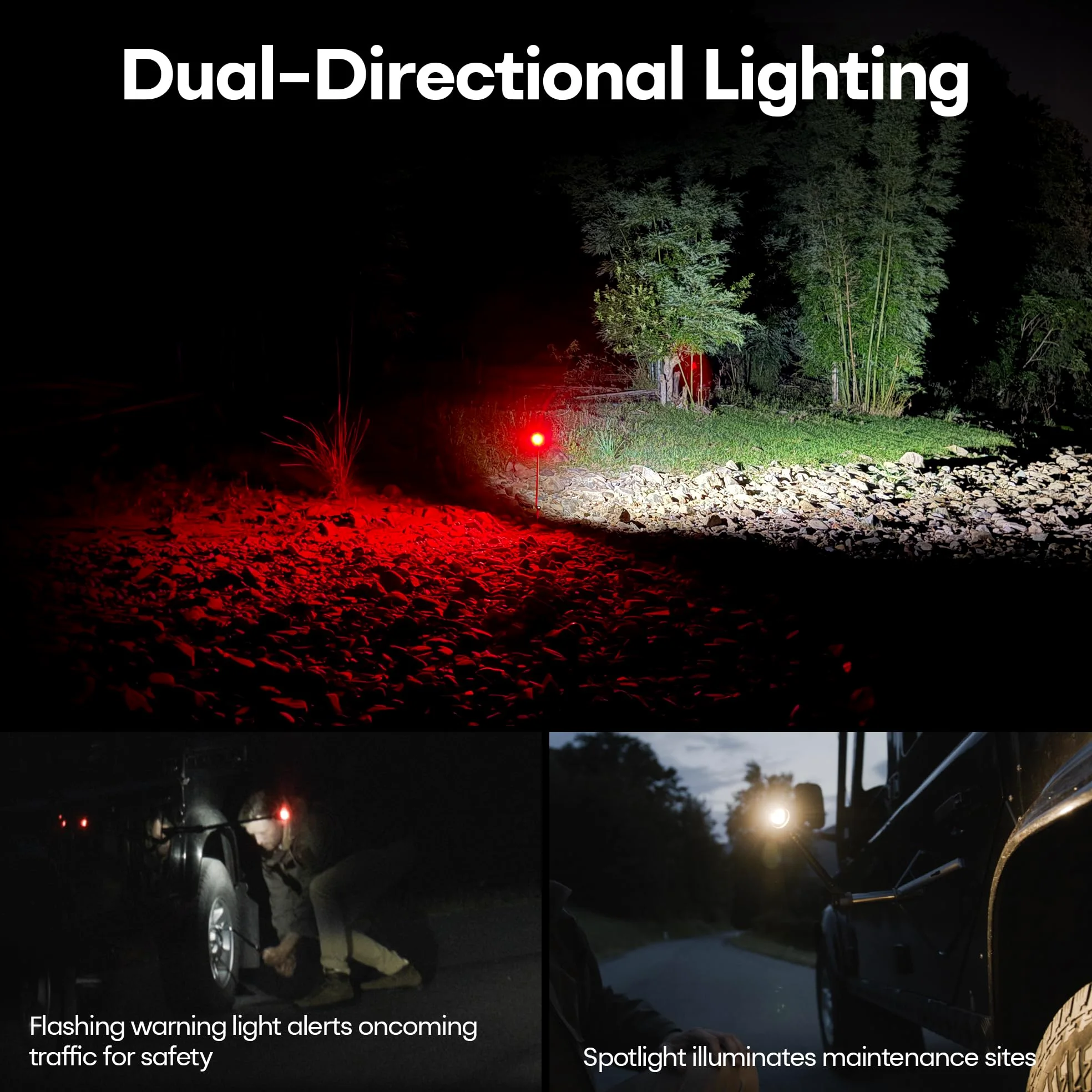 Outask TD2 - Linterna LED telescópica para camping, 1500 lm, ultrabrillante, luz portátil todo en uno, base de trípode magnética, CRI 90 atenuación continua/CCT (2000 K-7000 K), IPX7 impermeable