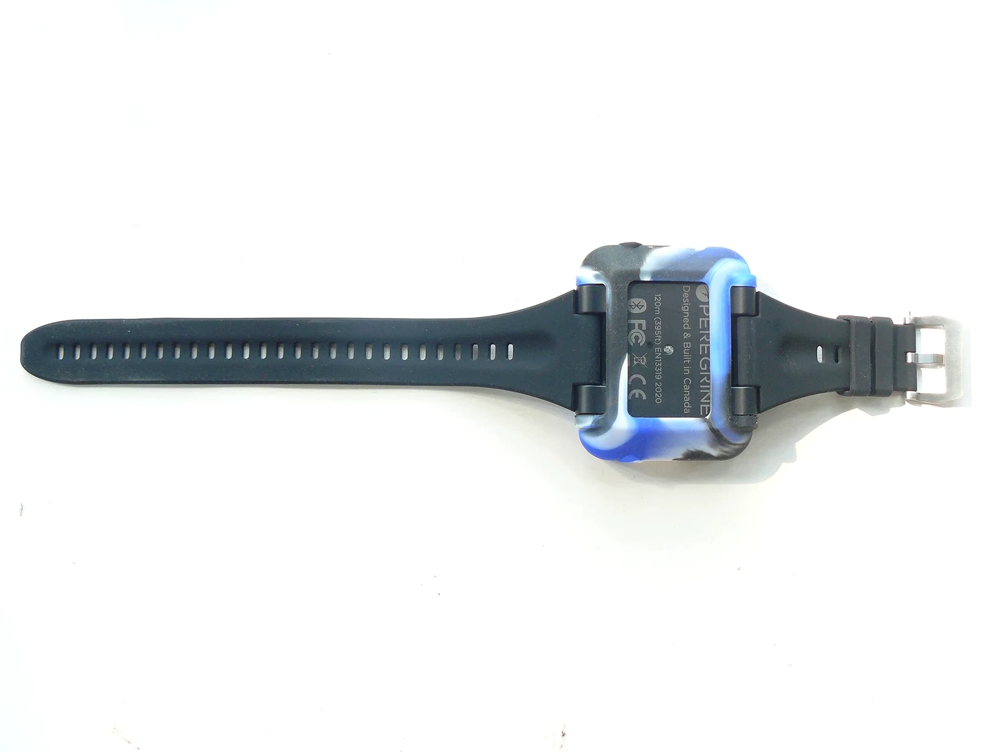 Funda protectora de silicona para ordenador de buceo Shearwater Peregrine/Peregrine TX (camuflaje azul)