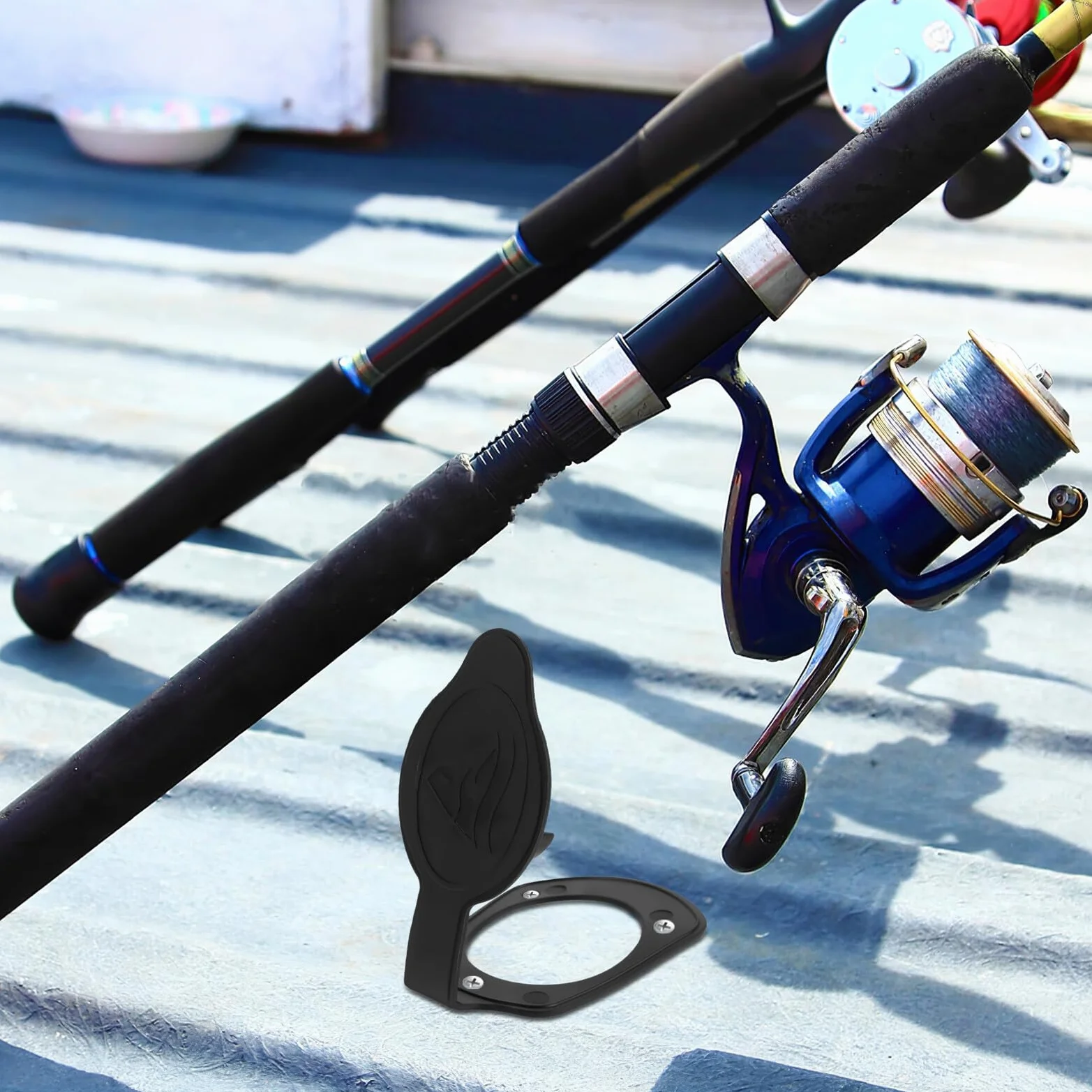 Healifty Tapas de Goma Antideslizantes Kit de 2 Accesorio Estable Montaje Empotrado para Soporte de Caña de Pescar para Cubierta de Barco en Pesca
