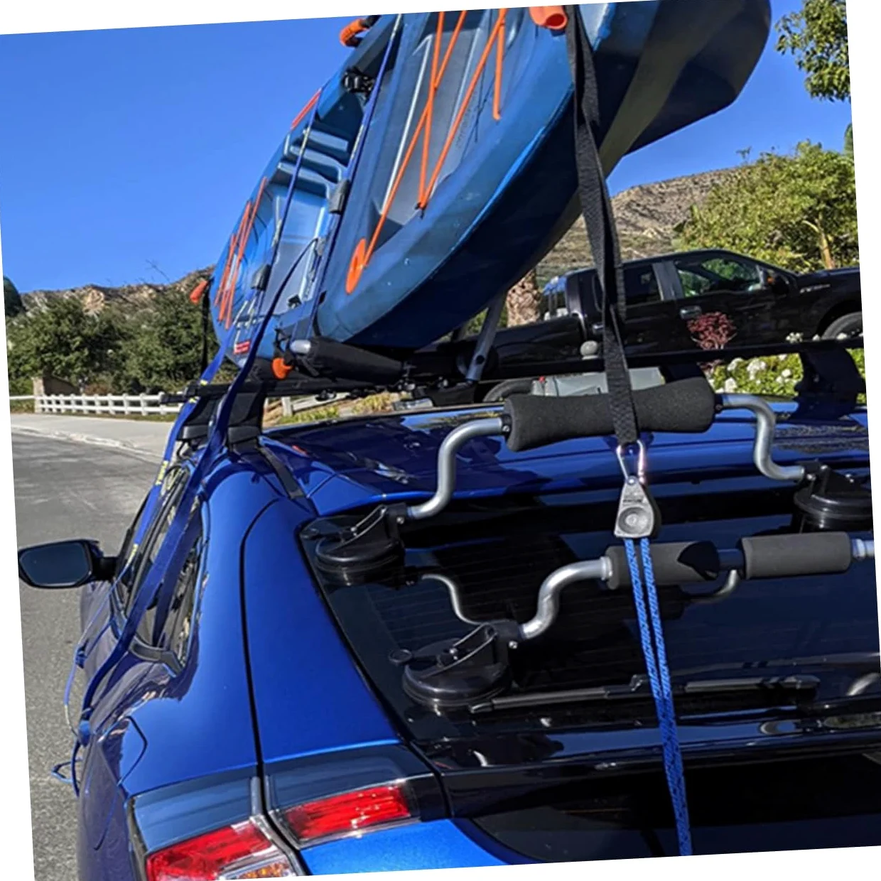 Toyvian Rodillo para Kayak y Canoa de Aleación de Aluminio con Ventosa, Soporte Resistente con Espuma Protectora y Capacidad Máxima de 40kg para Techo de Coche