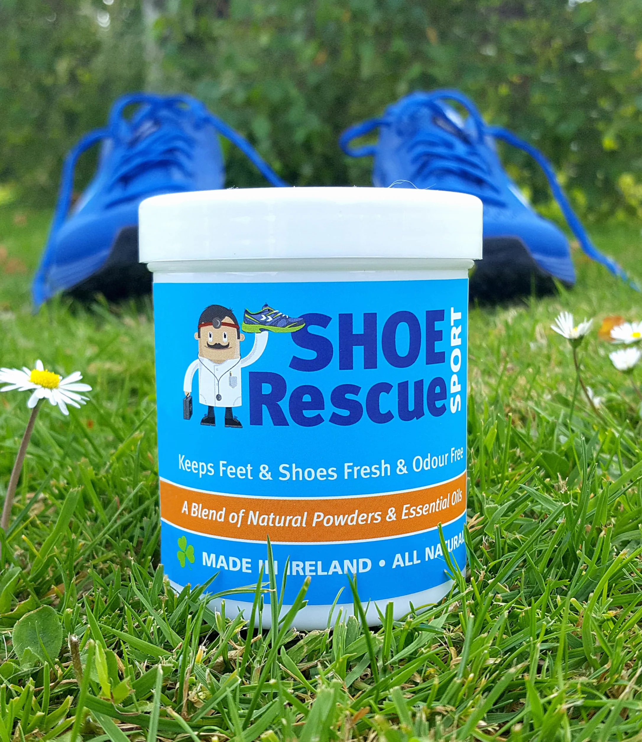 Polvo para zapatos y pies Elimina el olor de los pies Shoe Rescue 100% natural