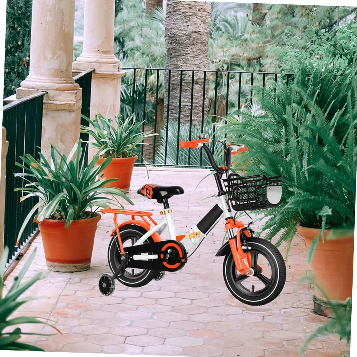 Toddmomy Rueda de Entrenamiento para Niños, 2 Pares, Acero al Carbono | Desmontable, Alta Resistencia, Pu, para Bici Infantil, Lote de Cuatro Piezas