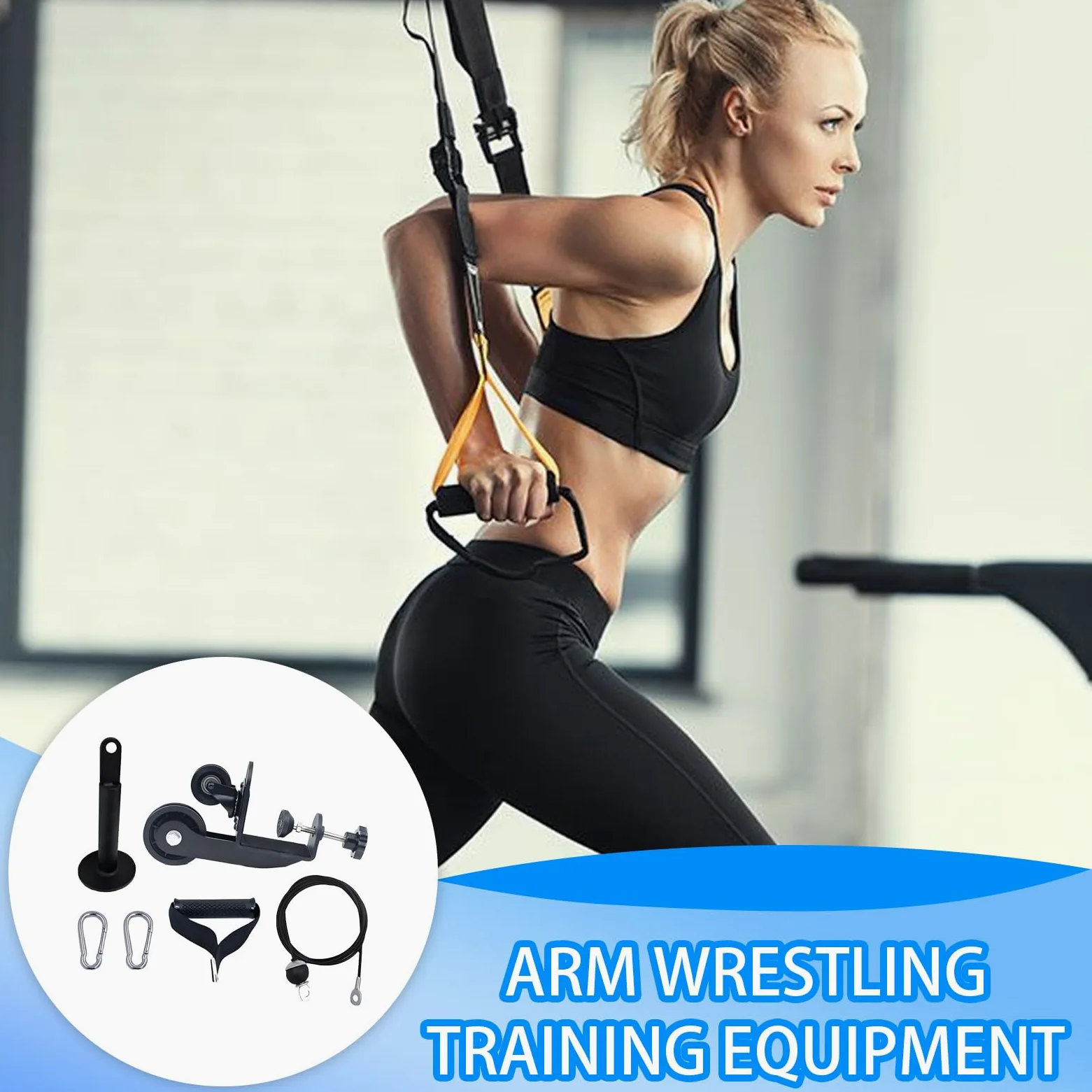 Equipo De Entrenamiento Para Lucha De Brazos Multifuncional Ajustable | Ejercitador De Antebrazo Fitness Para Hombres Mujeres Adultos Atletas Casa Oficina Gimnasio Ejercicio Fitness