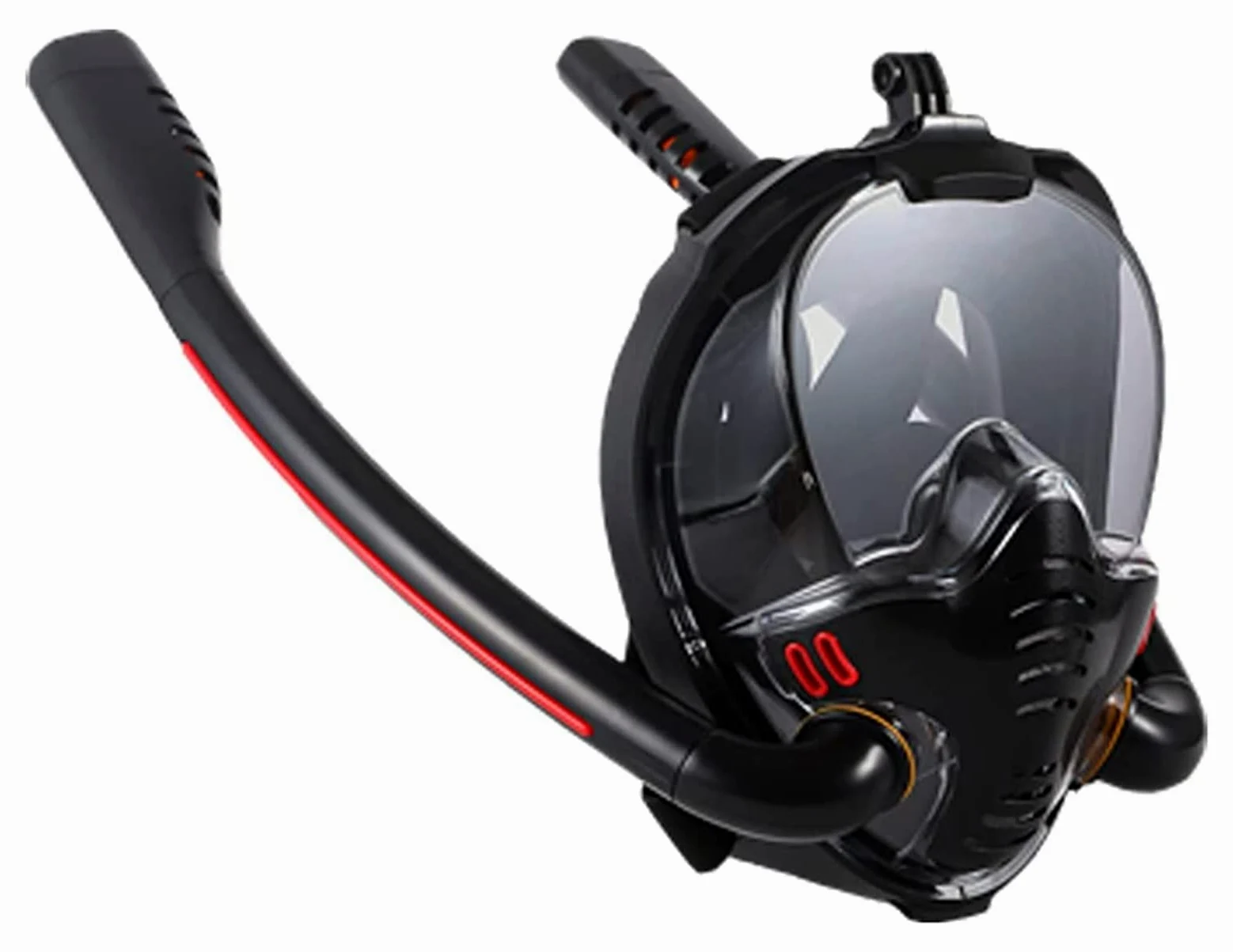 Máscara de Buceo Snorkel Submarino Scuba Anti Niebla Máscaras respiratorias de Cara Completa Equipo de natación Impermeable Seguro para Adultos jóvenes (Negro L)