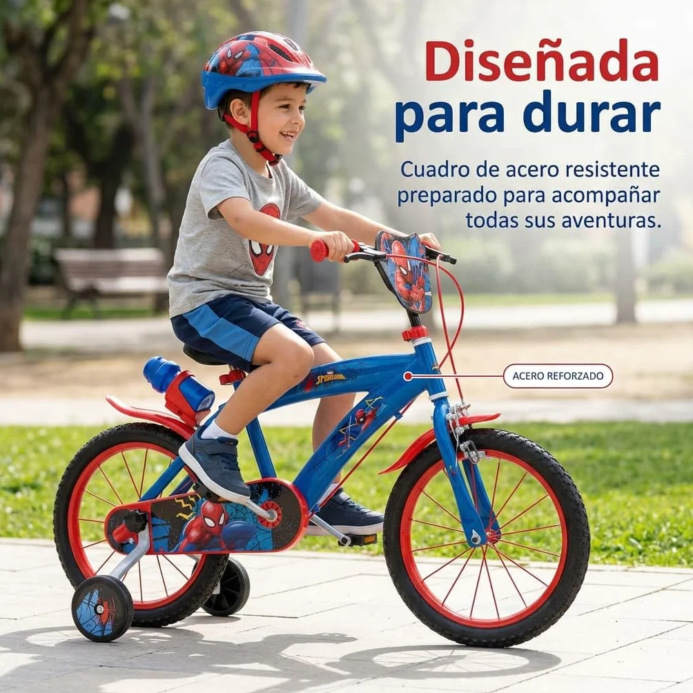 TOIMSA Bicicleta 16" Spiderman Huffy 5/8 Años