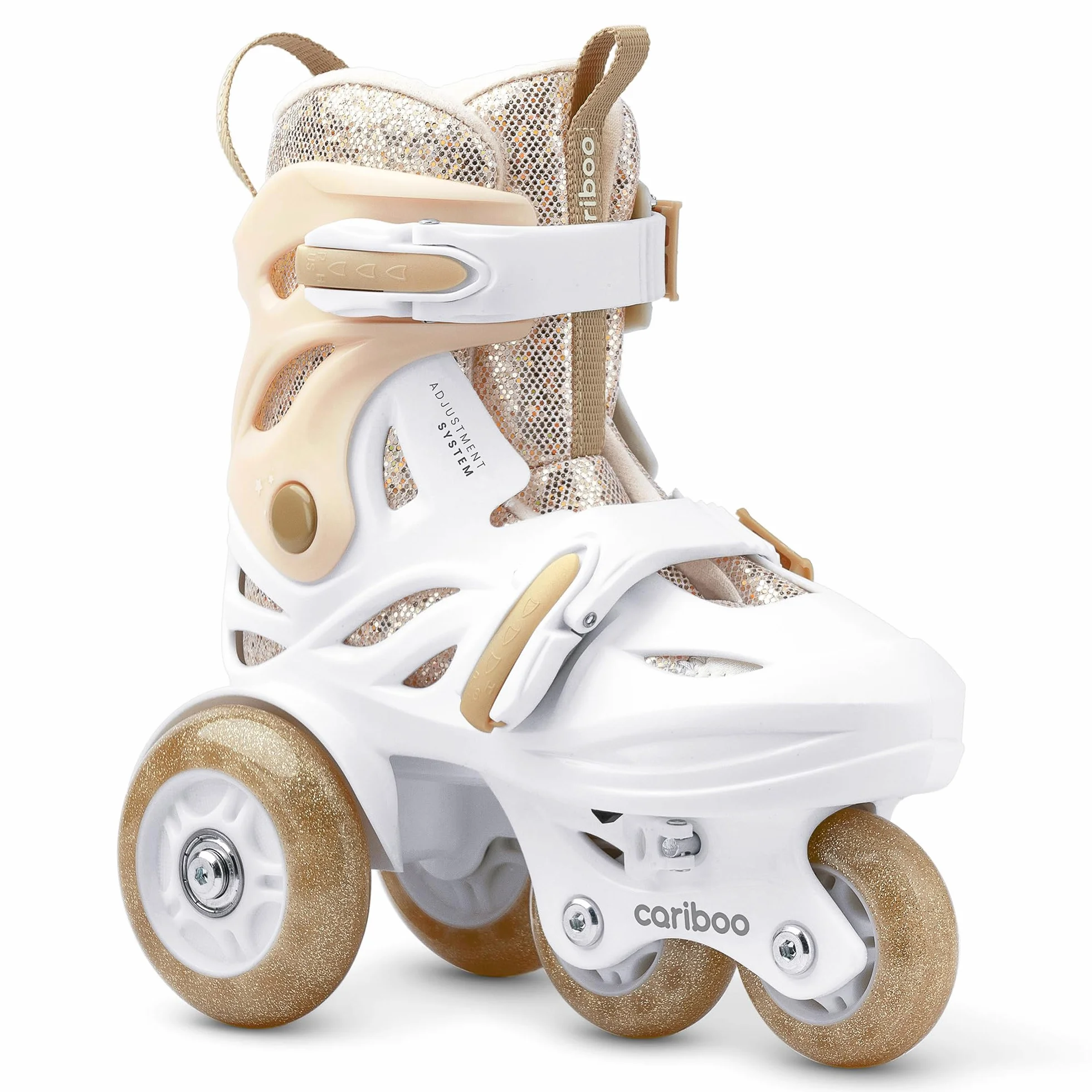 Cariboo Patines para Niños - Ajustables - para Principiantes - Set con Protectores de Rodillas, Codos y Muñecas - Ballerina