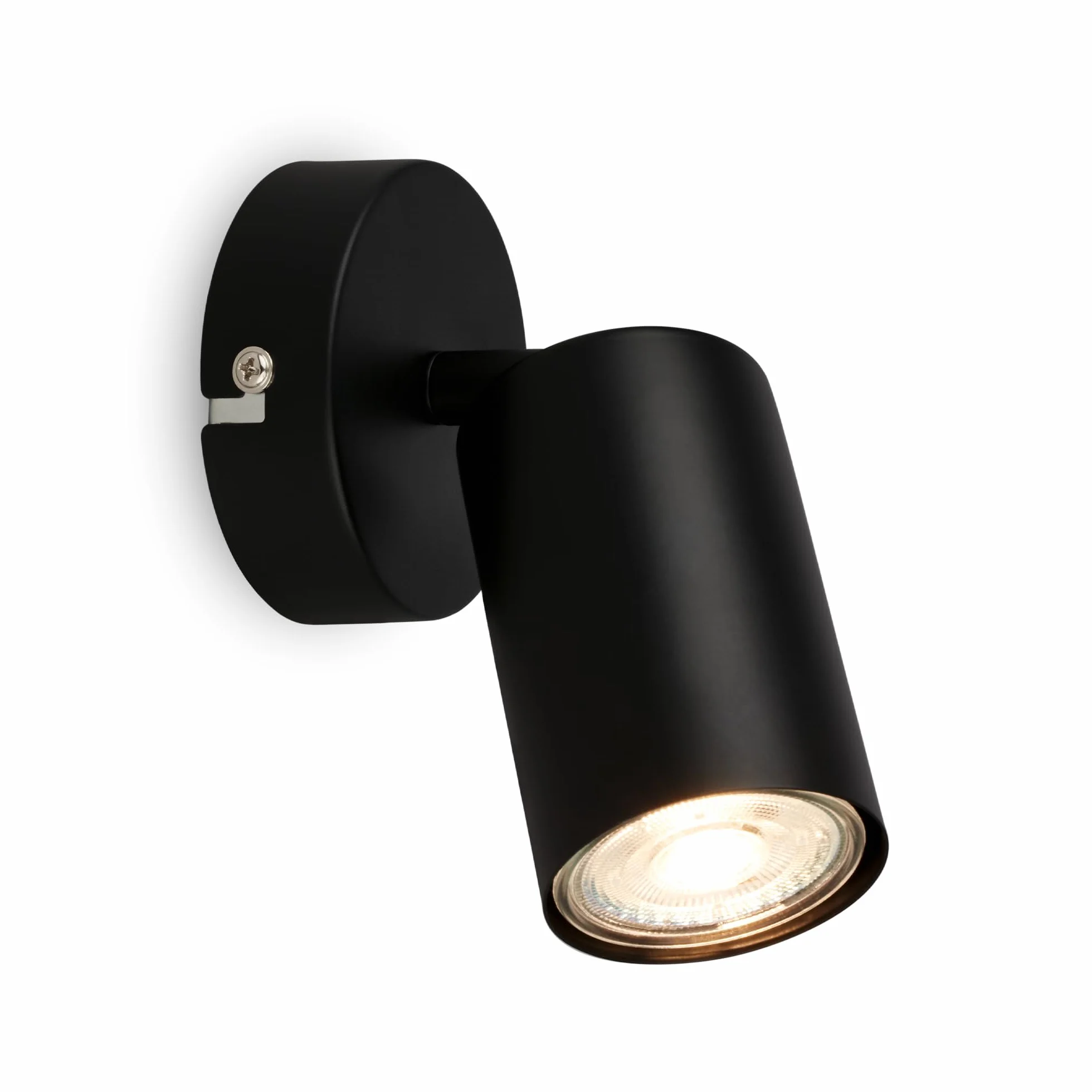 BRILONER Aplique de Pared Interior Orientable GU10 9W Negro 8x15.5 cm