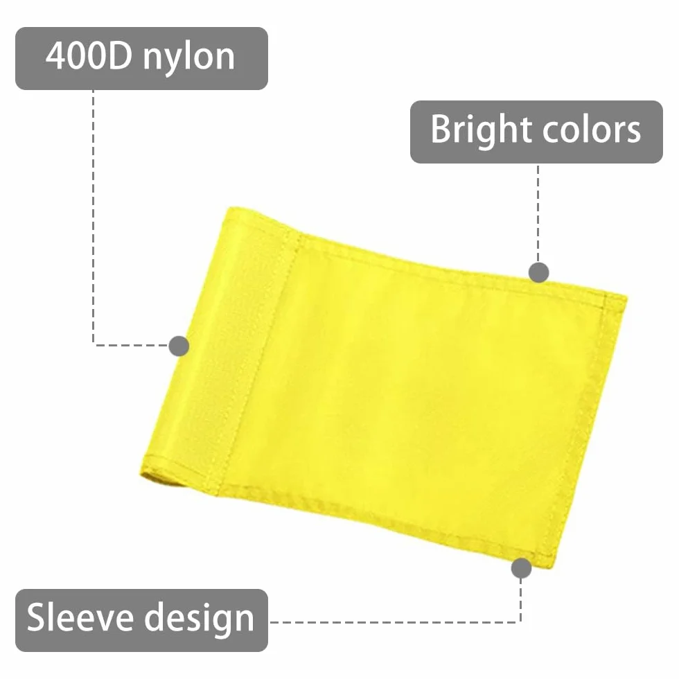 MiOYOOW – Juego de 6 banderas de golf – Banderas de repuesto para entrenamiento de campo de golf impermeable para patio trasero interior y exterior