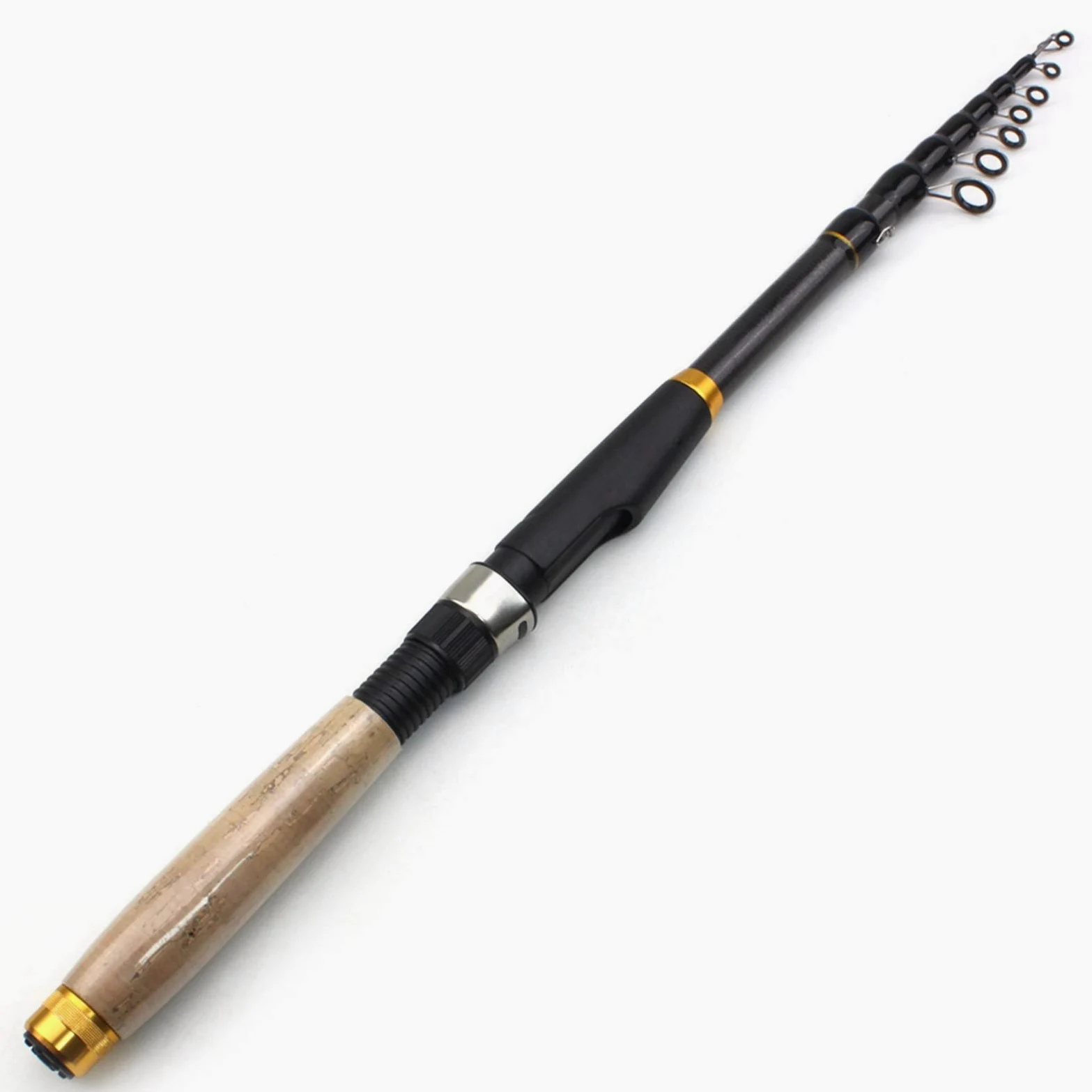 ZYHWX Caña de pescar telescópica multifuncional, fibra de carbono, mango de corcho, cebo giratorio, 2.4 m, Casting, [VARIOS], telescopic-baitcasting-fishing-rod, caña de pescar, FISHING_ROD