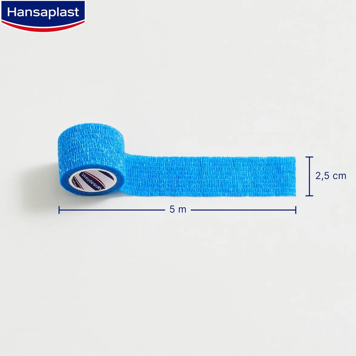 Hansaplast Venda cohesiva 5 m x 2,5 cm autoadhesiva resistente al agua transpirable