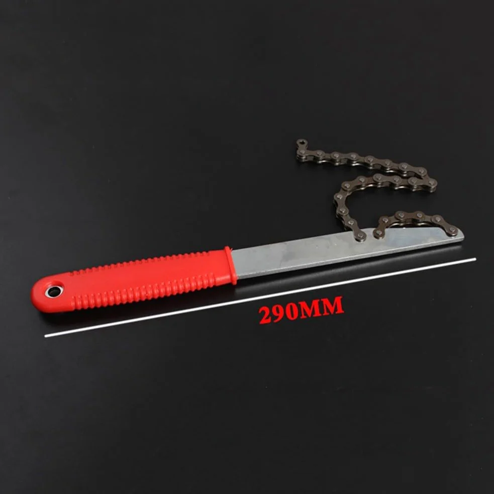 Kit de herramientas de extracción de casete de bicicleta, látigo de cadena y llave de anillo de bloqueo para rueda libre de 8/9/10 velocidades, juego de extractor de piñones de bicicleta de acero