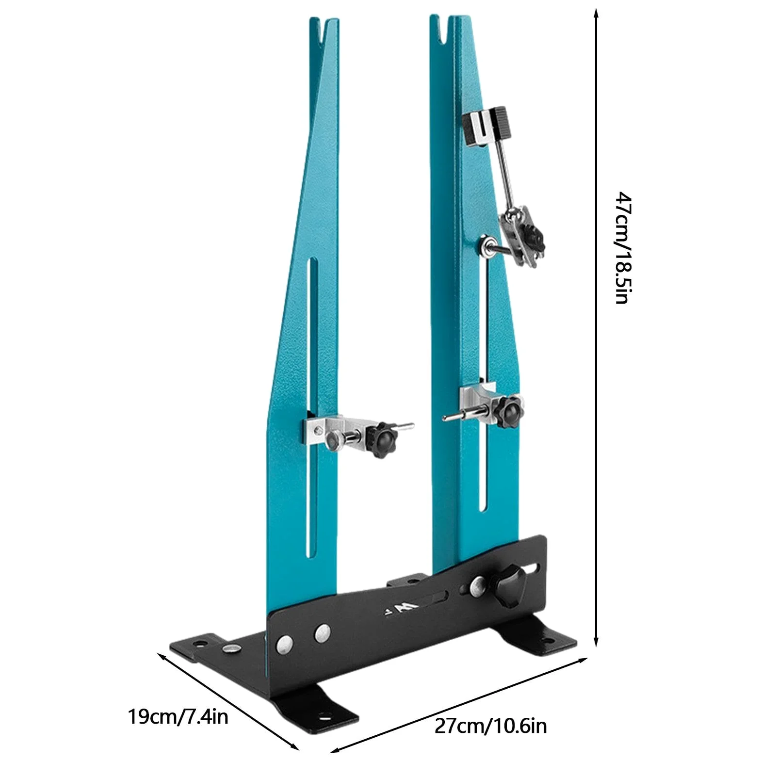 Soporte para rueda de bicicleta, mesa circular, herramienta de corrección de juego de ruedas, estación de reparación de alineación de ruedas ajustable con llaves de radio, base estable para