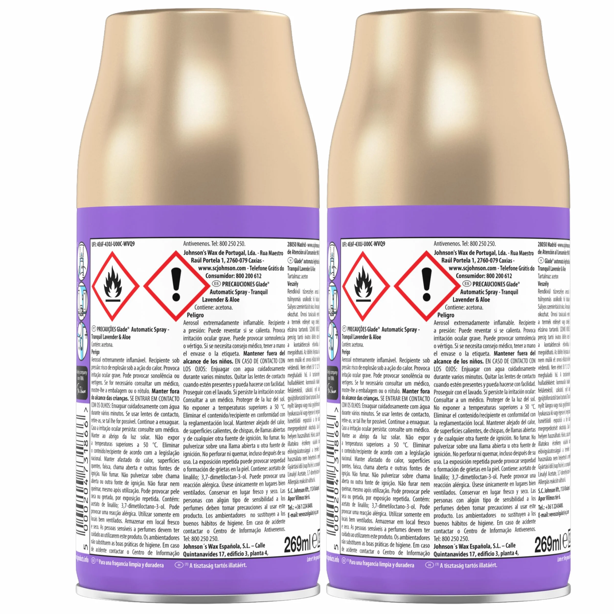 Glade Ambientador Automático Lavanda con Aceites Esenciales 2 Recambios