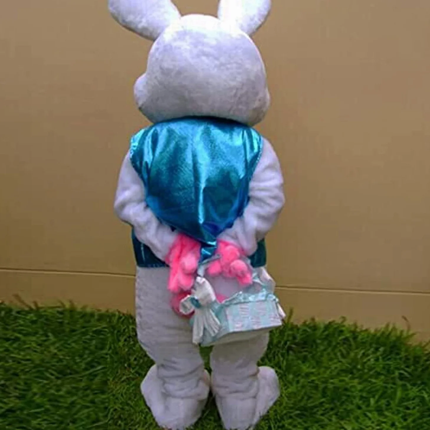 Disfraz de mascota de conejo de Pascua, unisex, disfraz de conejito de lujo, para fiesta de adultos, tamaño elegante