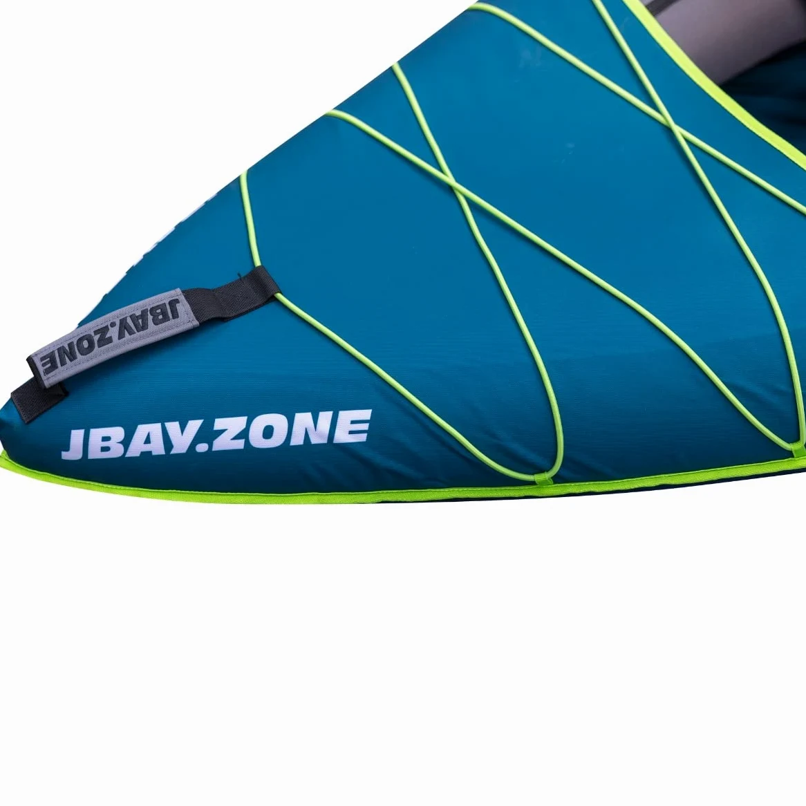 Kayak Canoa Inflable Biplaza JBAY.ZONE FLUO 335x93cm con Cubierta de Tela