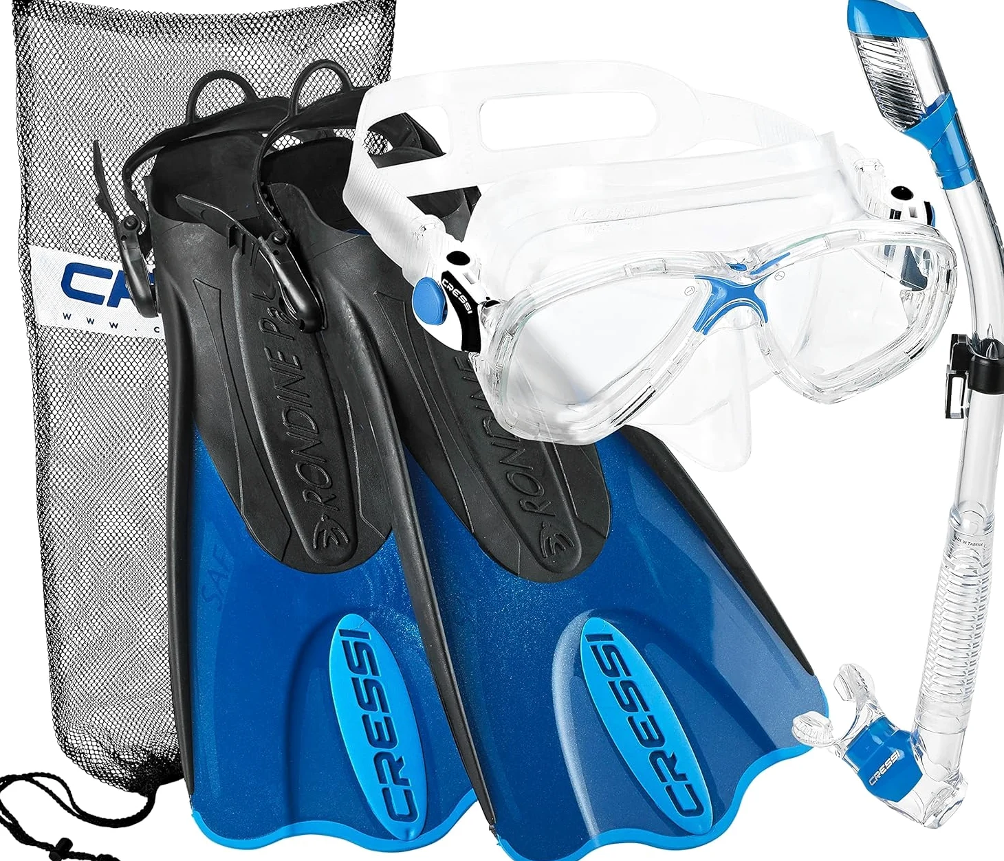 Conjunto de aletas y máscara de buceo Cressi