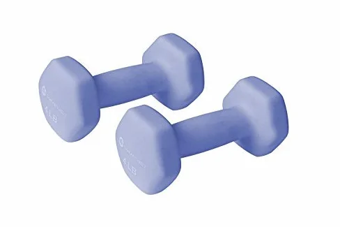 GYMENIST par de Mancuernas Set de 2 Suave Antideslizante Grip Par de Mancuernas con Revestimiento de Neopreno