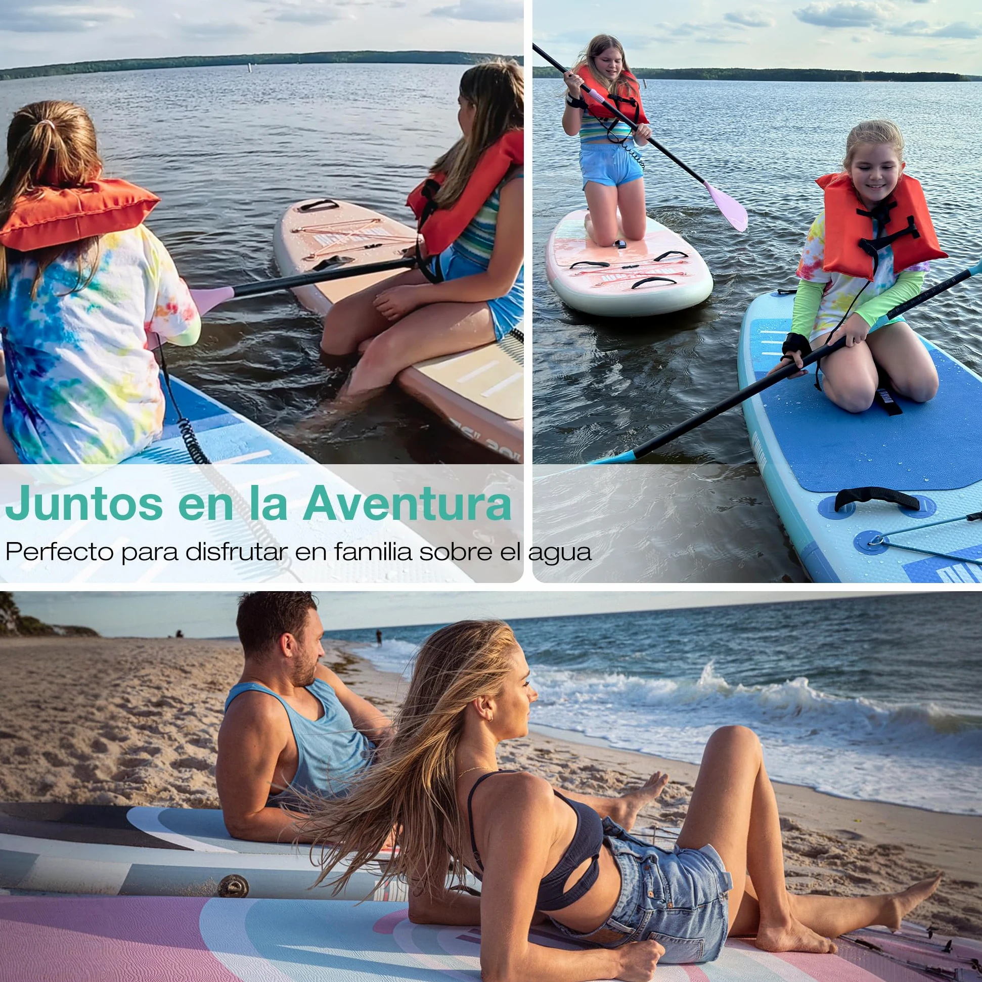 Niphean Tabla Paddle Surf Hinchable con Accesorios 320cm/230cm Sup | Tabla Paddle Surf Rígida, Antideslizante, Kit Reparación, Adultos, Jóvenes, Principiantes, Yoga