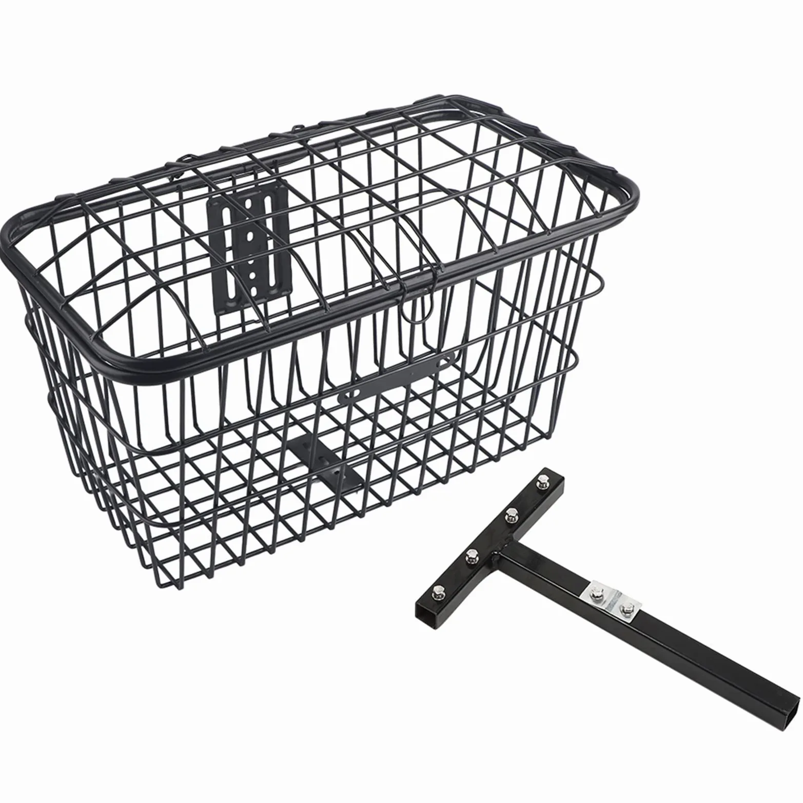 Cesta de Almacenamiento Trasera para Scooter de Movilidad, Bicicleta Eléctrica, Cesta de Almacenamiento para Estante de Carga de Bicicleta, Cesta de Malla de Alambre para Bicicleta con Cubierta, Cesta