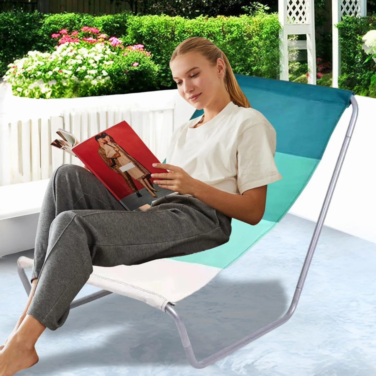 Silla de camping plegable,Silla de camping reclinable | Sillón de playa | para acampar, plegable, ultraligero, portátil, para exteriores - Tumbona de jardín para playa exterior, tomar el sol, patio,