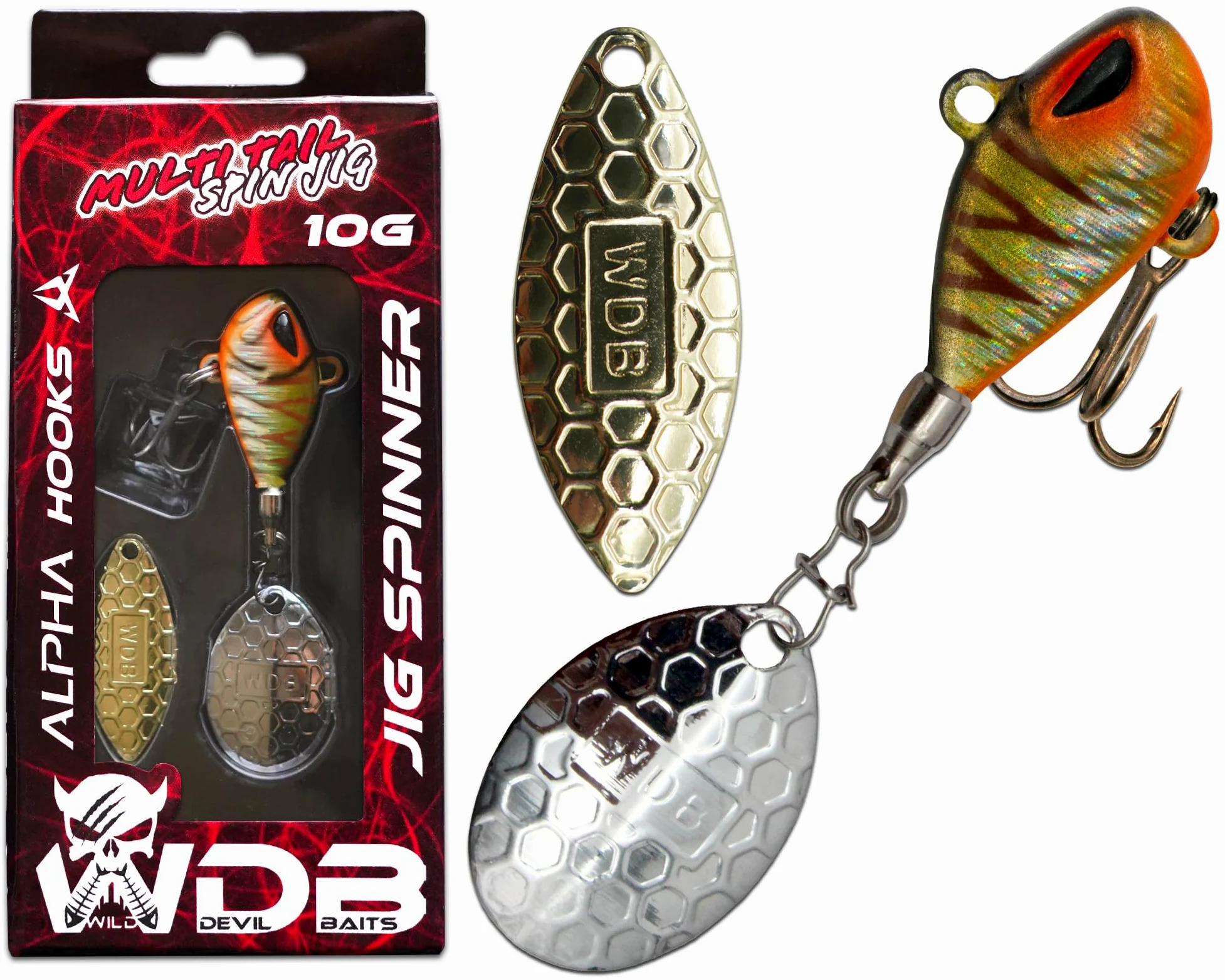 Wild Devil Baits Multi Tail Spin Jig - Señuelo de pesca