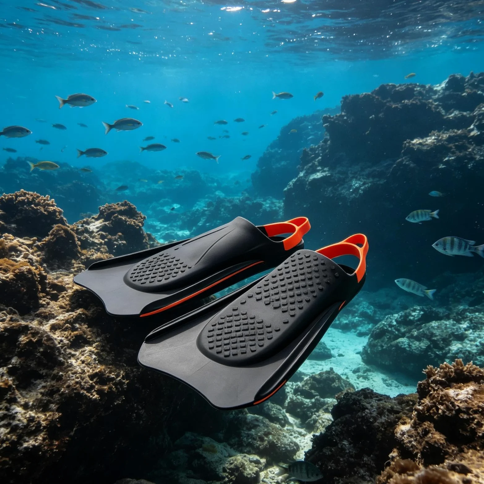 perfk 2 Aletas de Entrenamiento para natación, Accesorios de práctica, Aletas de natación de Viaje, Cortas para Buceo, Actividades al Libre y bajo el