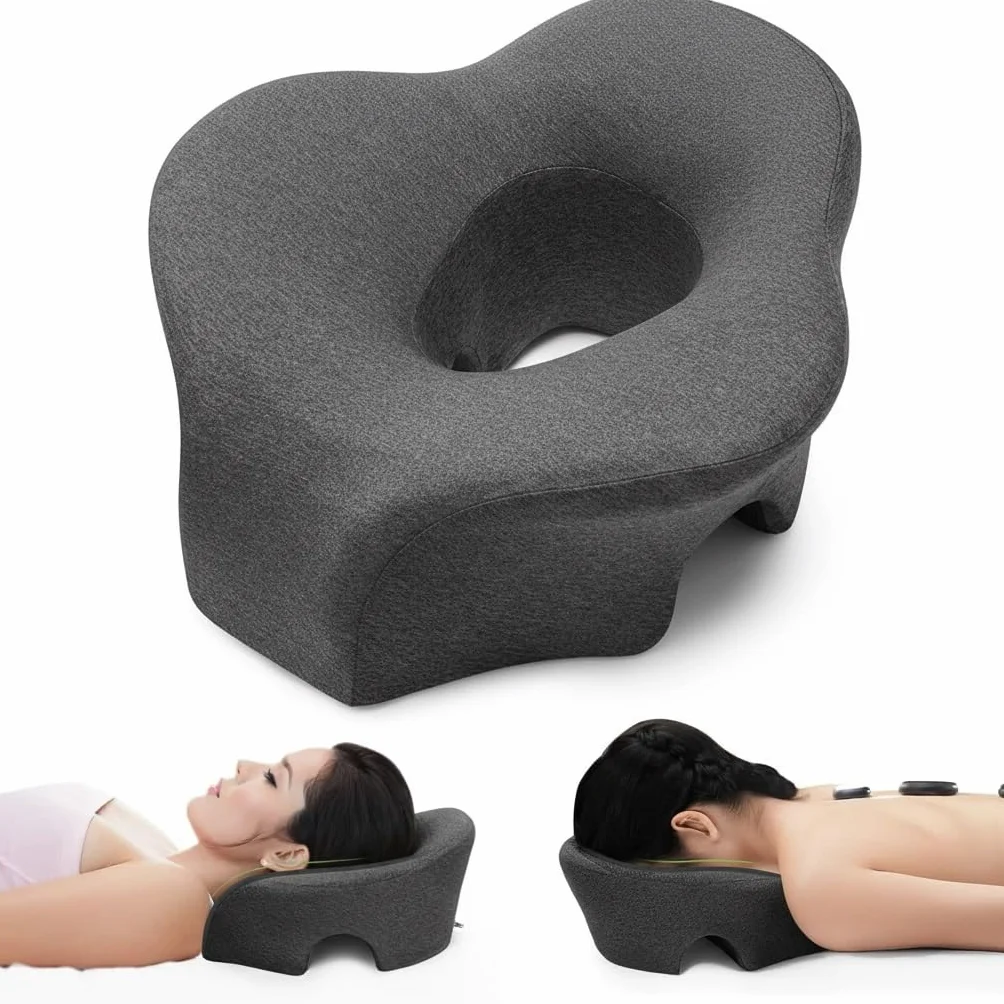 Almohada de Masaje Boca Abajo Reposacabezas Ergonomico para Cama