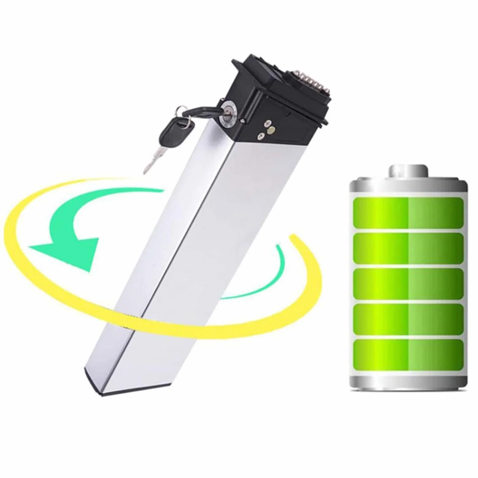 48V/36V Batería Bicicleta eléctrica 10.4Ah 12.8Ah 14Ah 15Ah 17.5Ah para Shengmilo Ebike Batería para Samebike LO26 20LVXD Batería 350w 500w 750w 1000w Motor con Cargador y BMS (48V 10.4Ah)