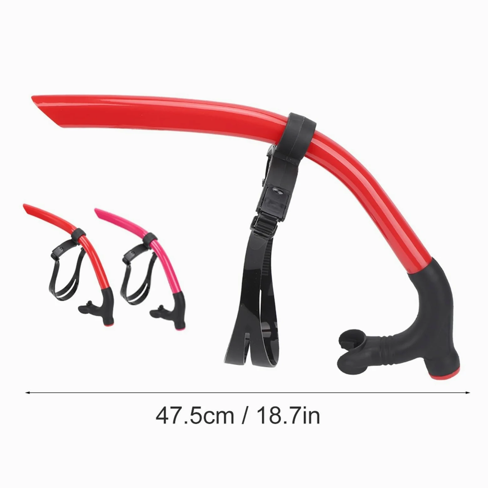 Genérico Tubo de respiración de Snorkel Frontal, Equipo de Buceo de natación Desmontable for Entrenamiento de Buceo con Snorkel