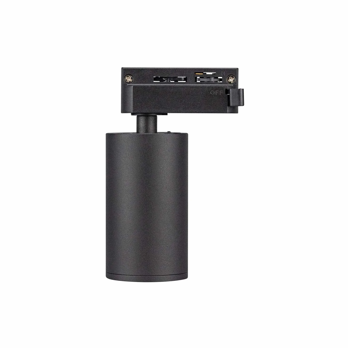 Popp® Foco Portalámparas carril Monofásico GU10 10W Negro Pack 5