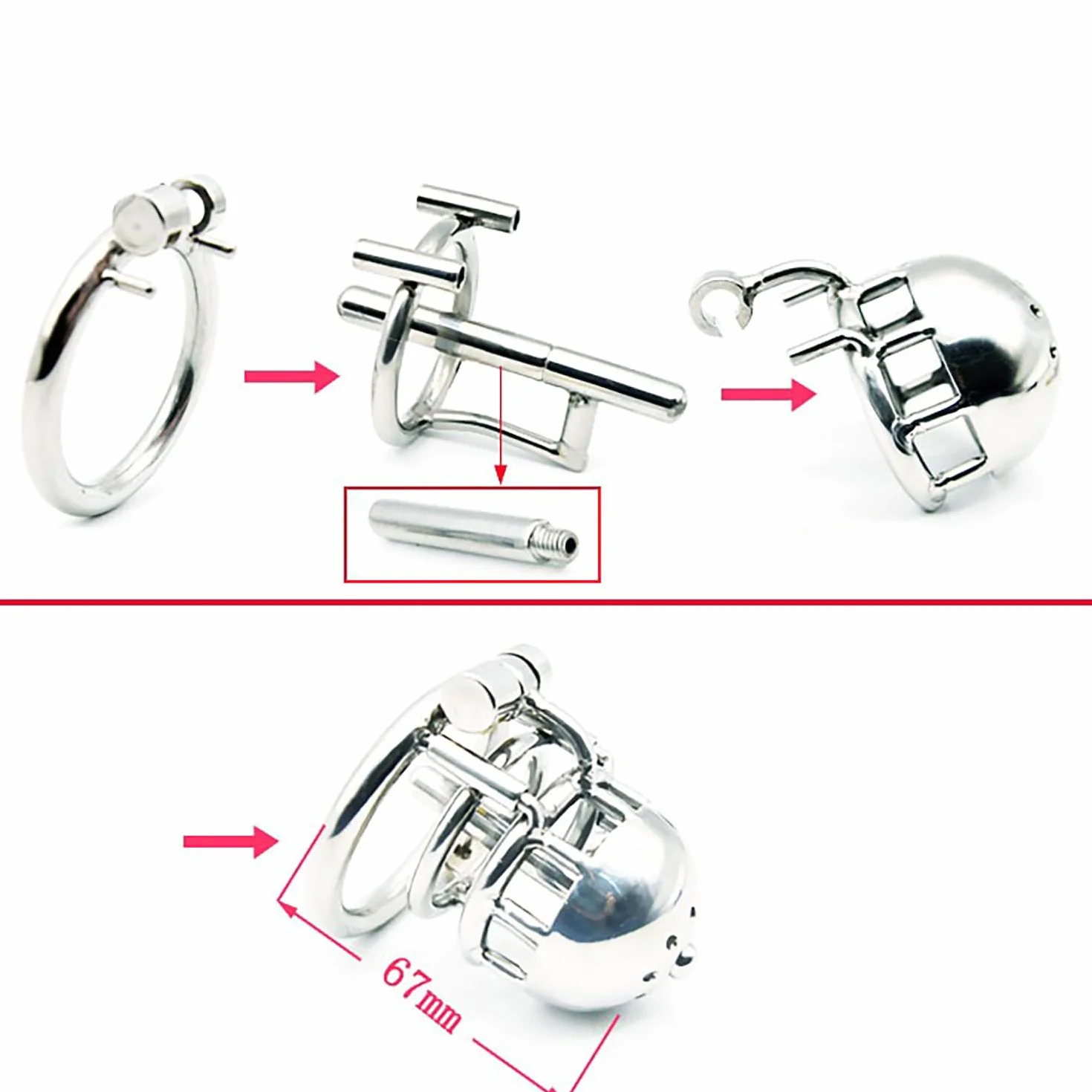 Accesorio Masculino de Acero Inoxidable para Bastidor de Carrera Fitness