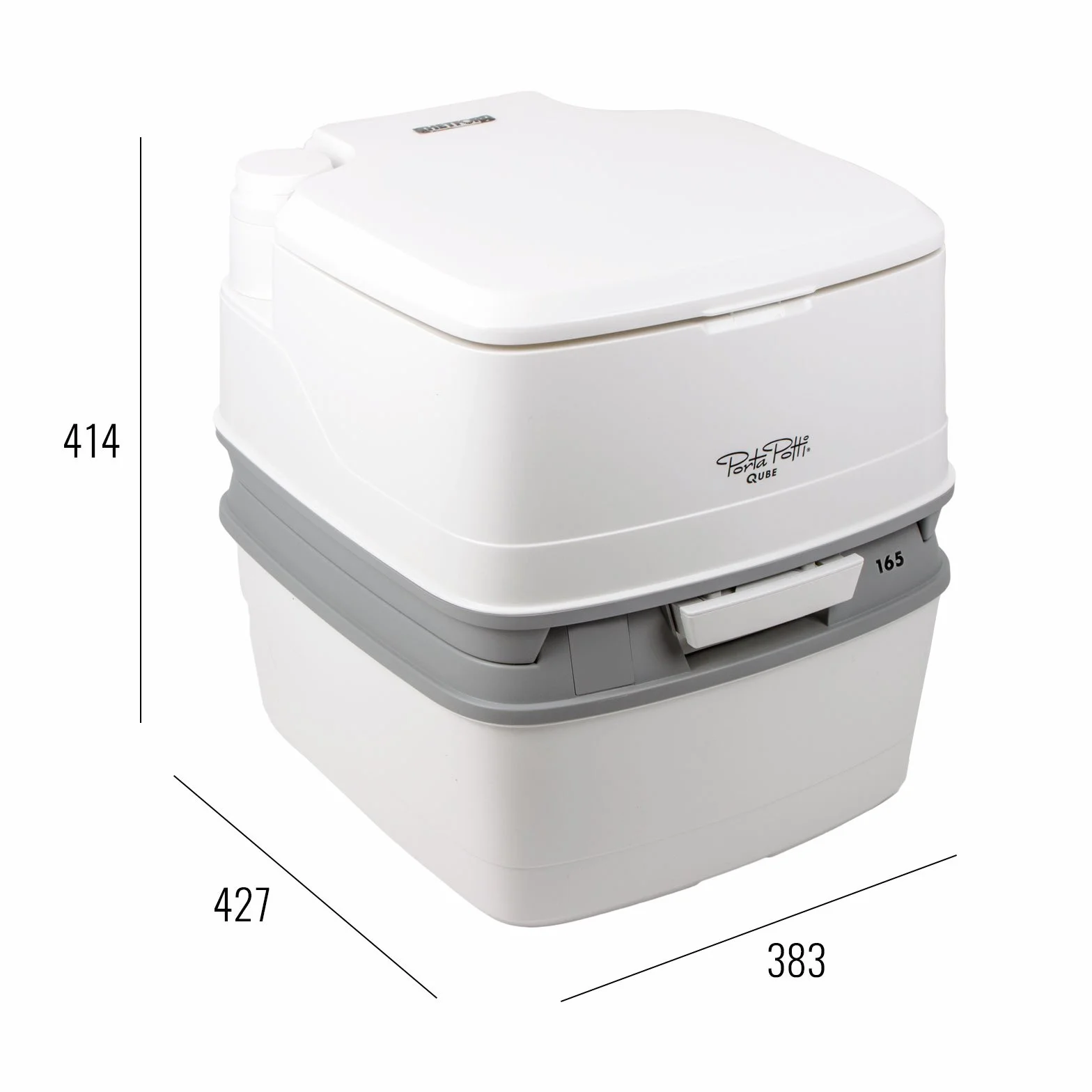 Thetford 165 Qube Porta Potti, Adultos Unisex, Blanco/Gris, Mediano