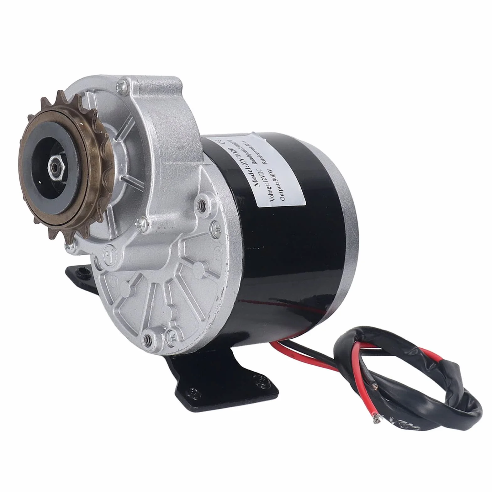 DC 12V 500W Motor Eléctrico Cepillado 16 Dientes Gear Chainwheel Alta Torsión 2500RPM Para Bicicleta Eléctrica Scooter