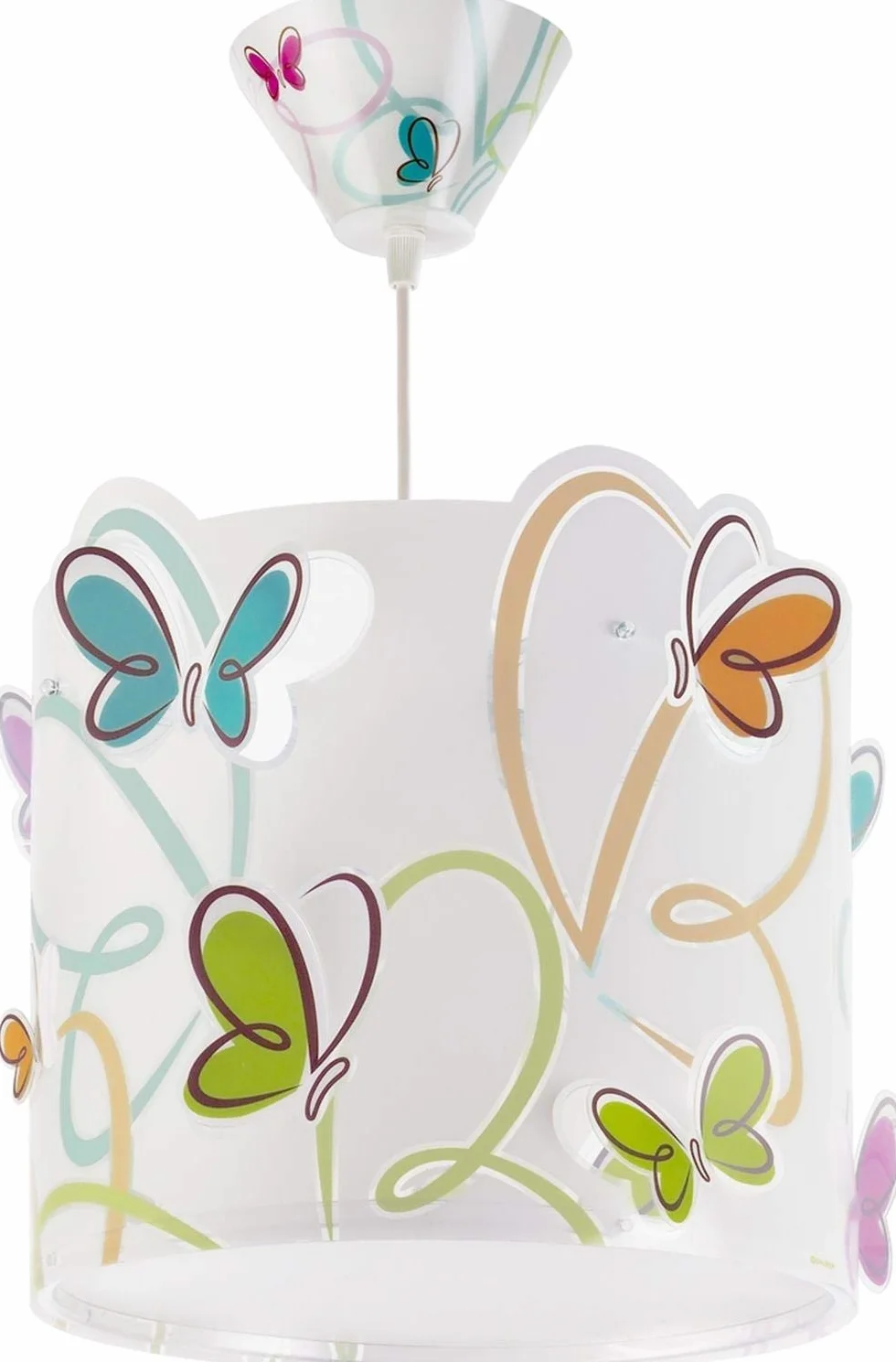 Dalber Lámpara Infantil de Techo Mariposas Butterfly E27 Multicolor