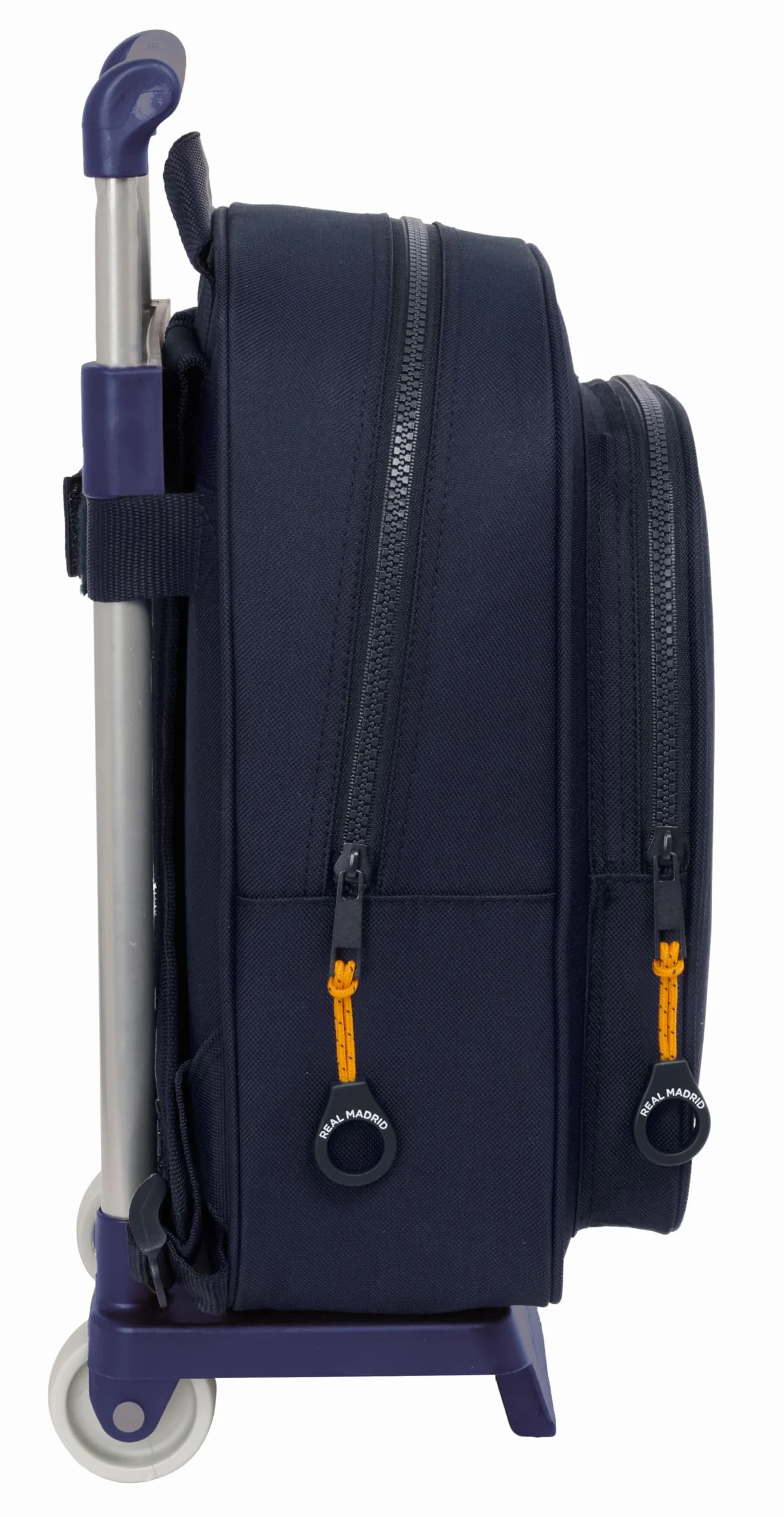 Safta REAL MADRID 2ª EQUIPACIÓN 24/25 - Mochila Infantil con Carro 705, Ideal para Niños de Diferentes Edades, Cómoda y Versátil, Calidad y Resistencia, 27x10x33 cm, Color Azul Marino