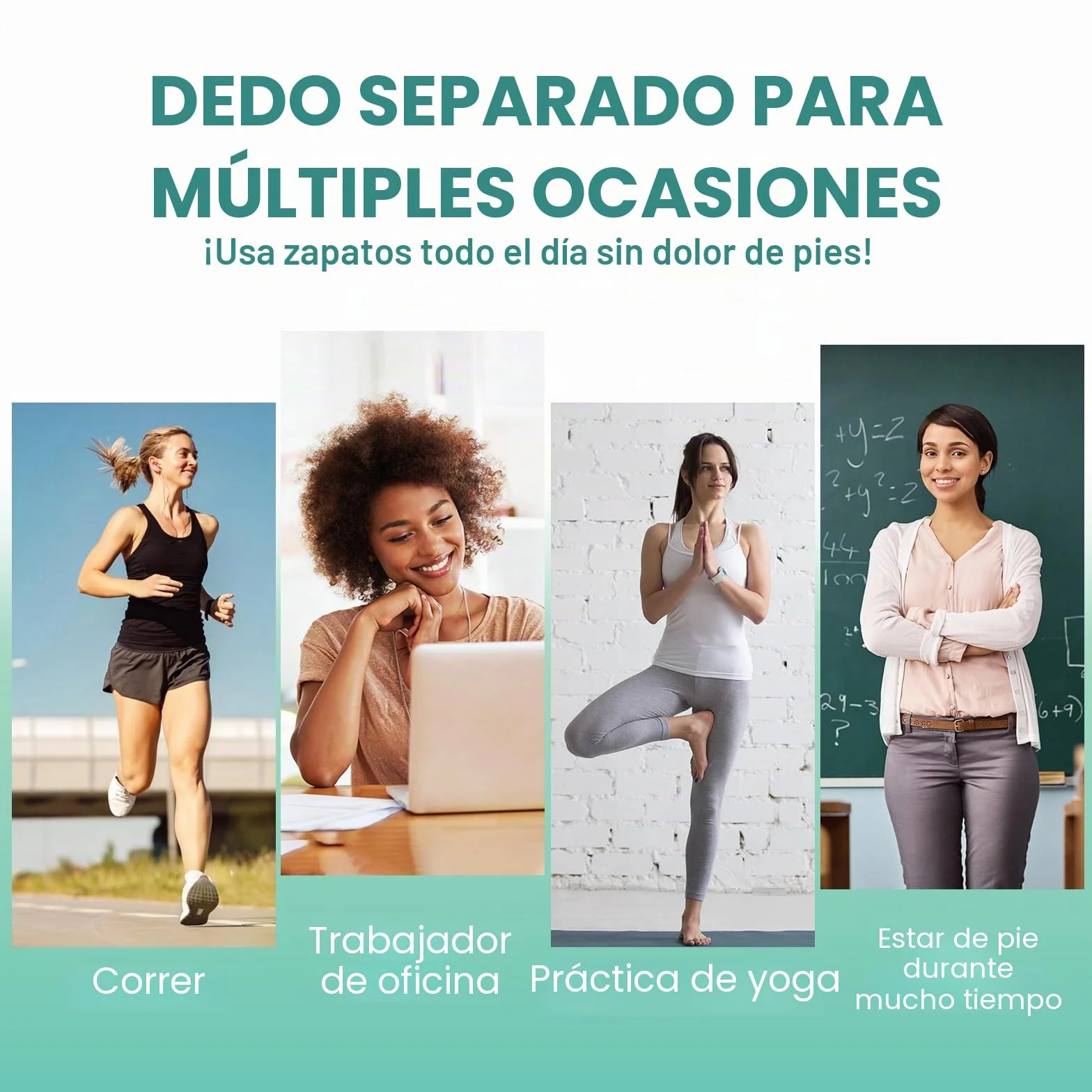 Welnove Gel Separador de Dedos de los Pies Mejorado - Paquete de 8 Separadores de Silicona con Aloe Vera para Enderezar Dedos Superpuestos, Callos