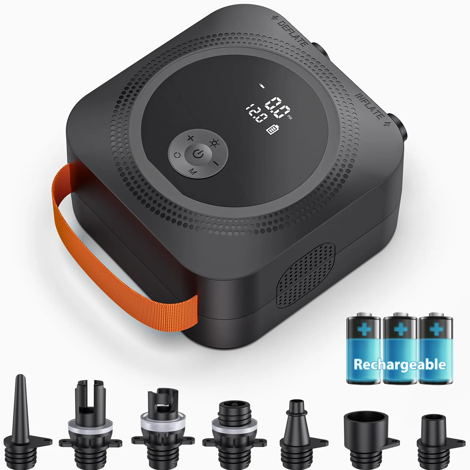 Bomba Sup Eléctrica con Batería, Bomba de Aire Eléctrica Sup de Alta Presión 22 PSI, Recargable, Inflado/Desinflado Inteligente, Apagado Automático para Tablas de Paddle Hinchables, Kayaks, Kitesurf