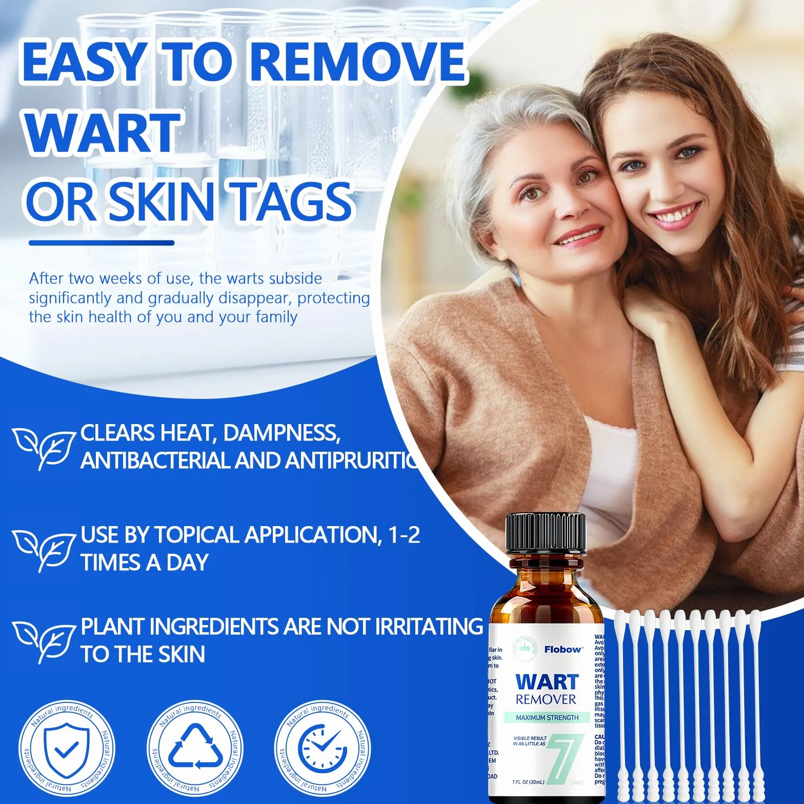 Líquido exfoliante para verrugas 30 ml cuidado piel áspera