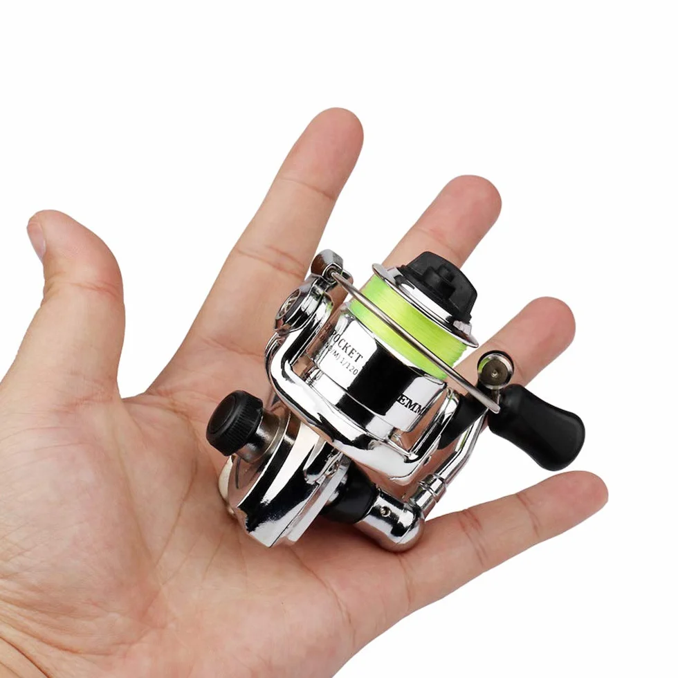 Lixada Caña de pescar plegable telescópica combo kit 1,6 m equipo de pesca
