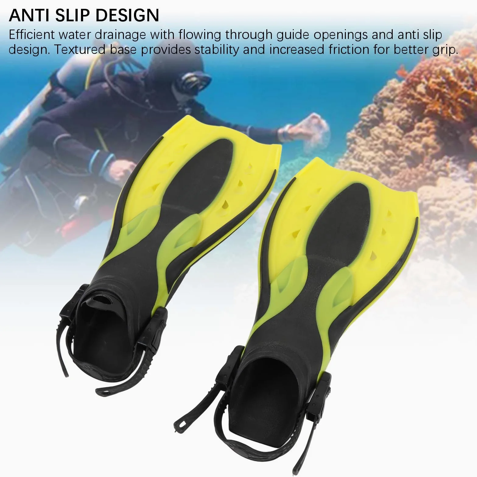 Bnineteenteam Aletas de Natación, Cómodas Aletas de Buceo Cortas de Goma con Eficiencia de Patada Mejorada para Bucear y Entrenar