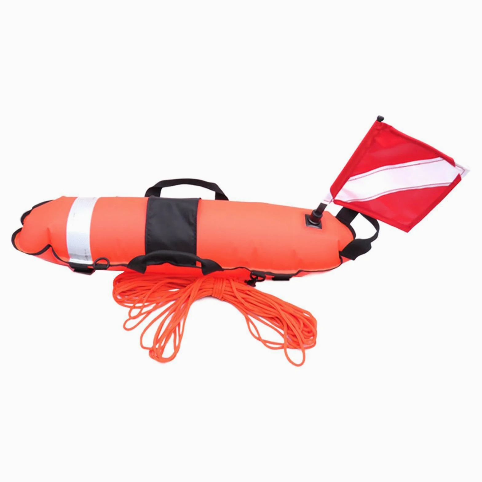 Boya de Buceo fiable, Equipo Esencial para buceadores y apneístas. Resistente y portátil. Boya de Buceo con inflado para señal de Seguridad en el