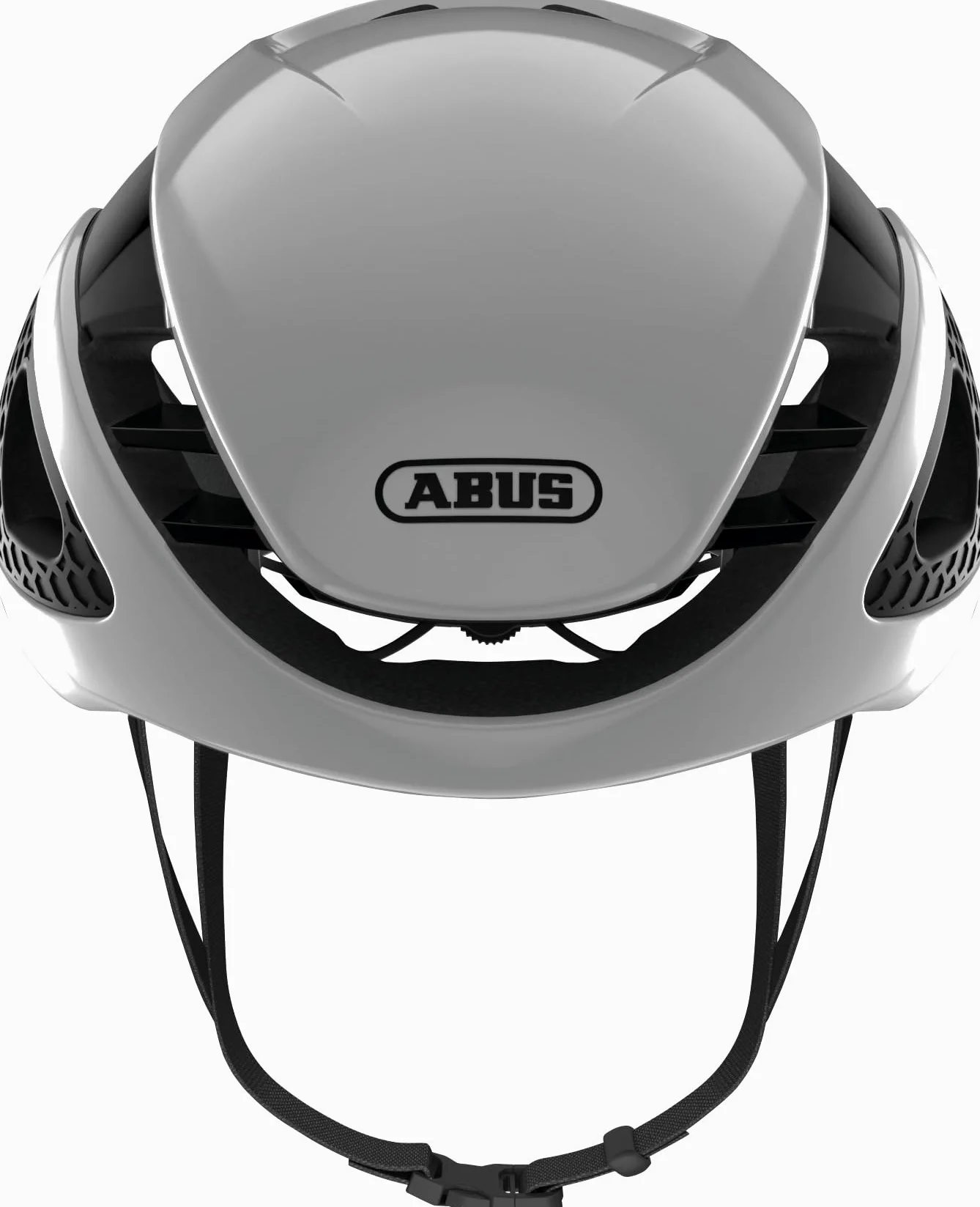 ABUS Casco de Ciclismo Gamechanger, Blanco, Talla M | Casco con correas aerodinámicas, sistema de ventilación, soporte para gafas y abertura para coleta