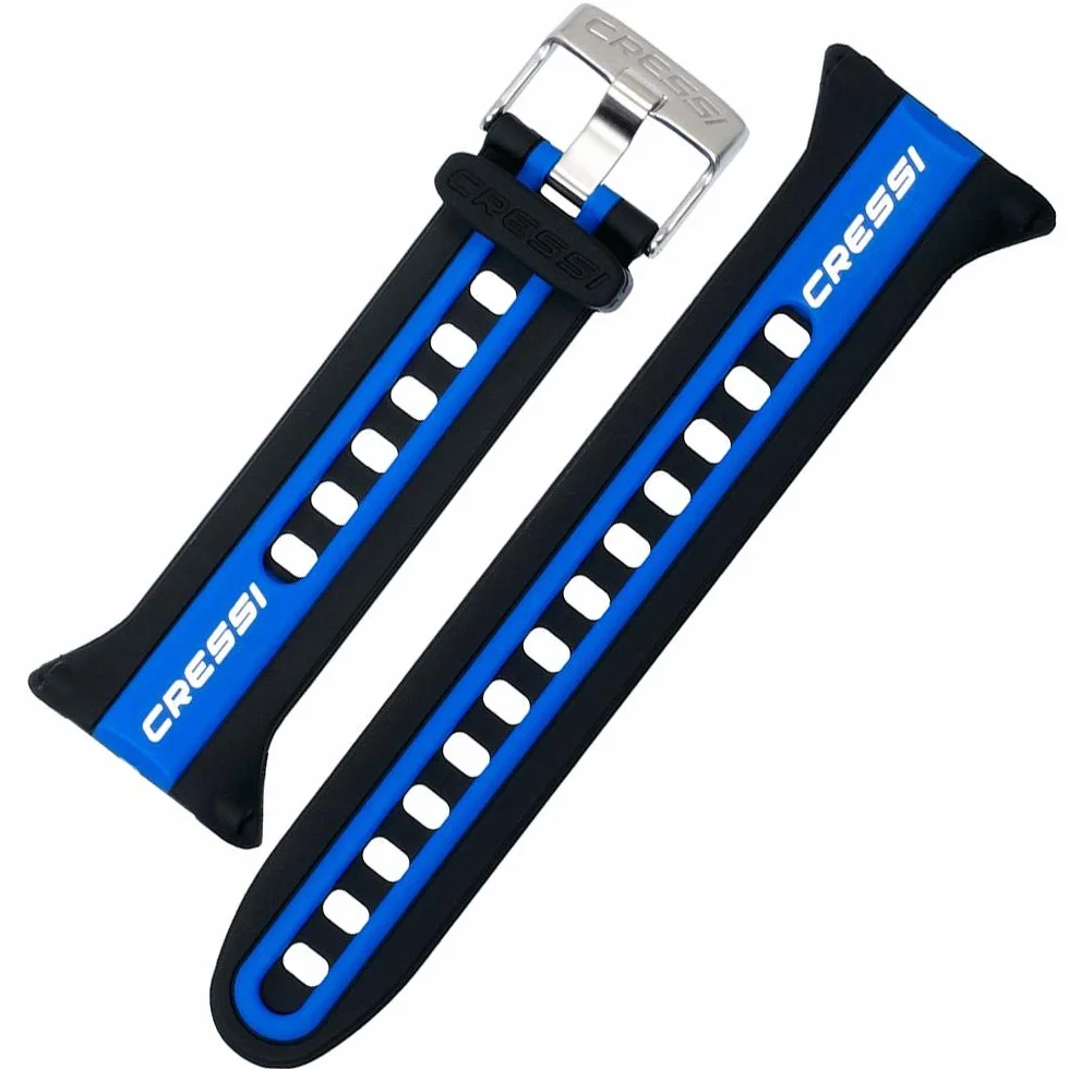 Cressi Watch Style Computer Band Black/Blue/White - Correa Original para Ordenador de Buceo, Negro/Azul/Blanco, Talla única