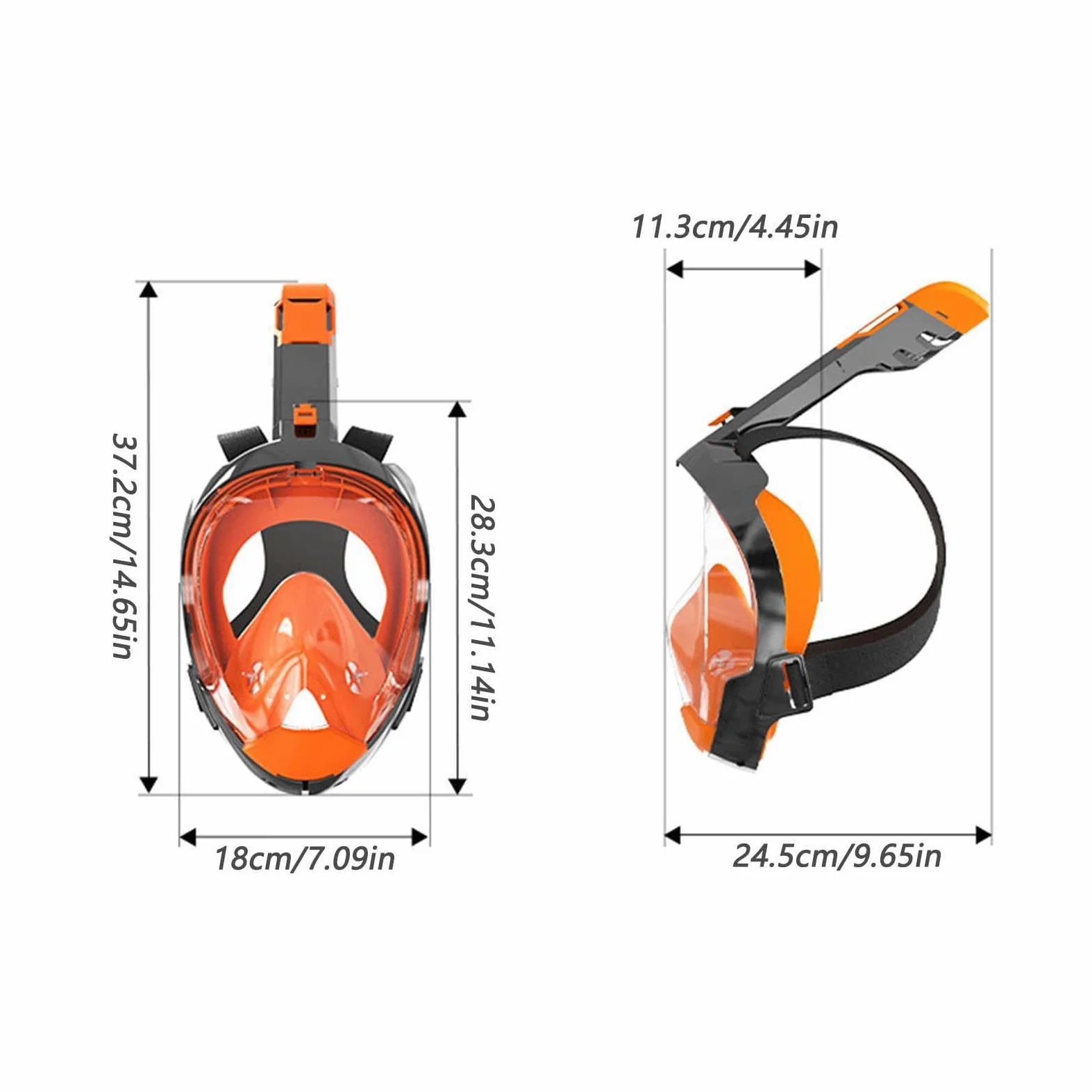 Máscara de snorkel antivaho – Equipo de asistencia respiratoria submarina – Máscara de snorkel con vista panorámica de 180 grados – para mujeres, nadadores, principiantes, viajeros, exploradores