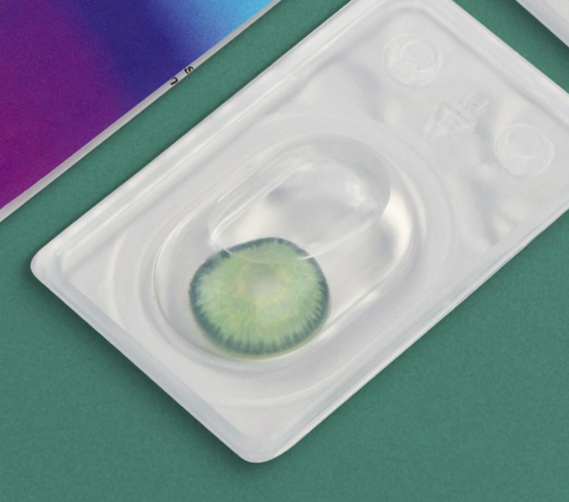 GLAMLENS lentillas de color vert Ibiza Green 1 par 90 Días Sin Graduación blandas hidrogel de silicona